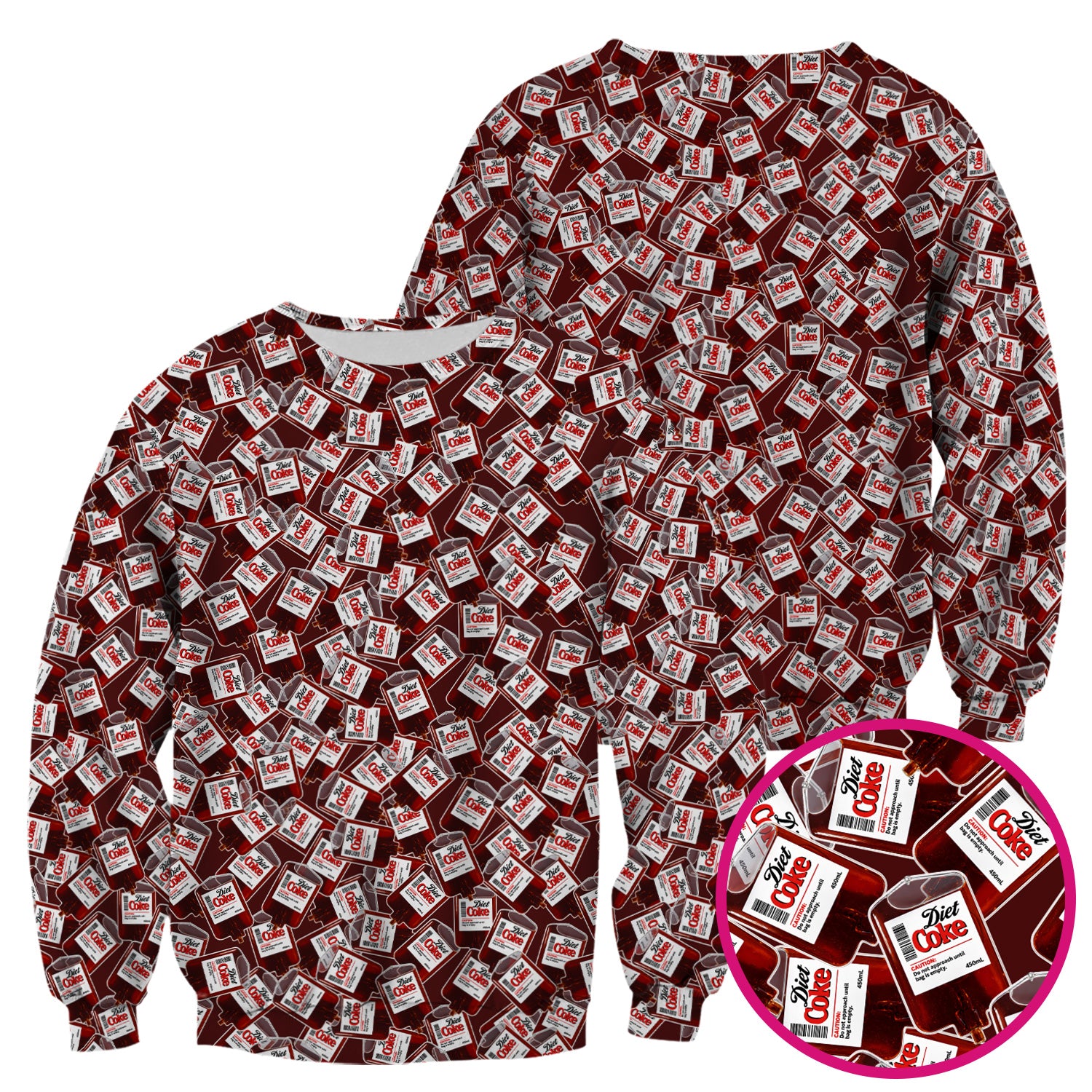 Vintage Soda Bottle Print V Neck Scrub Top for Nurses, Red Medical Uniform