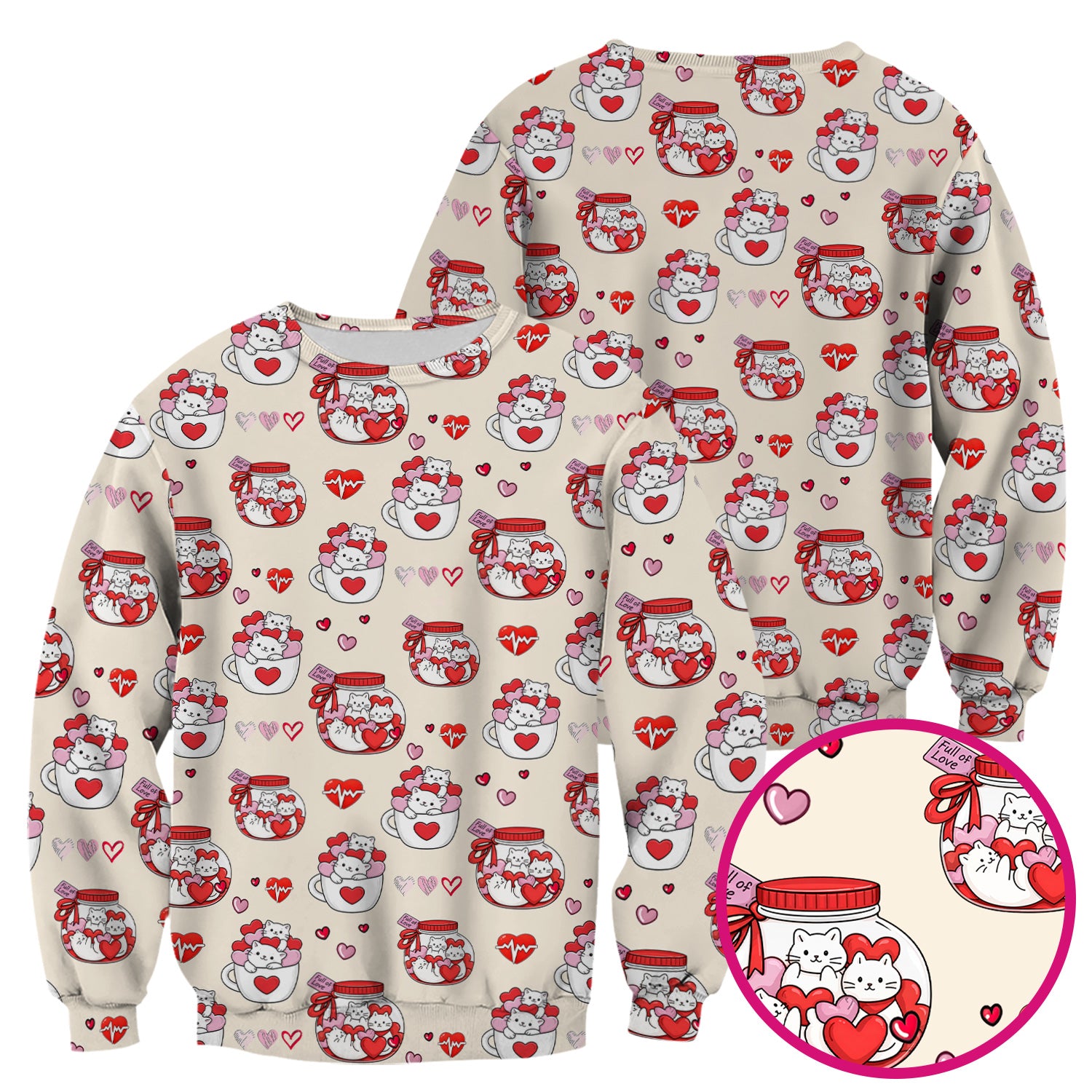 Cute Cat Valentine Nurse Scrub Top, Comfortable Scrubs for Nurses