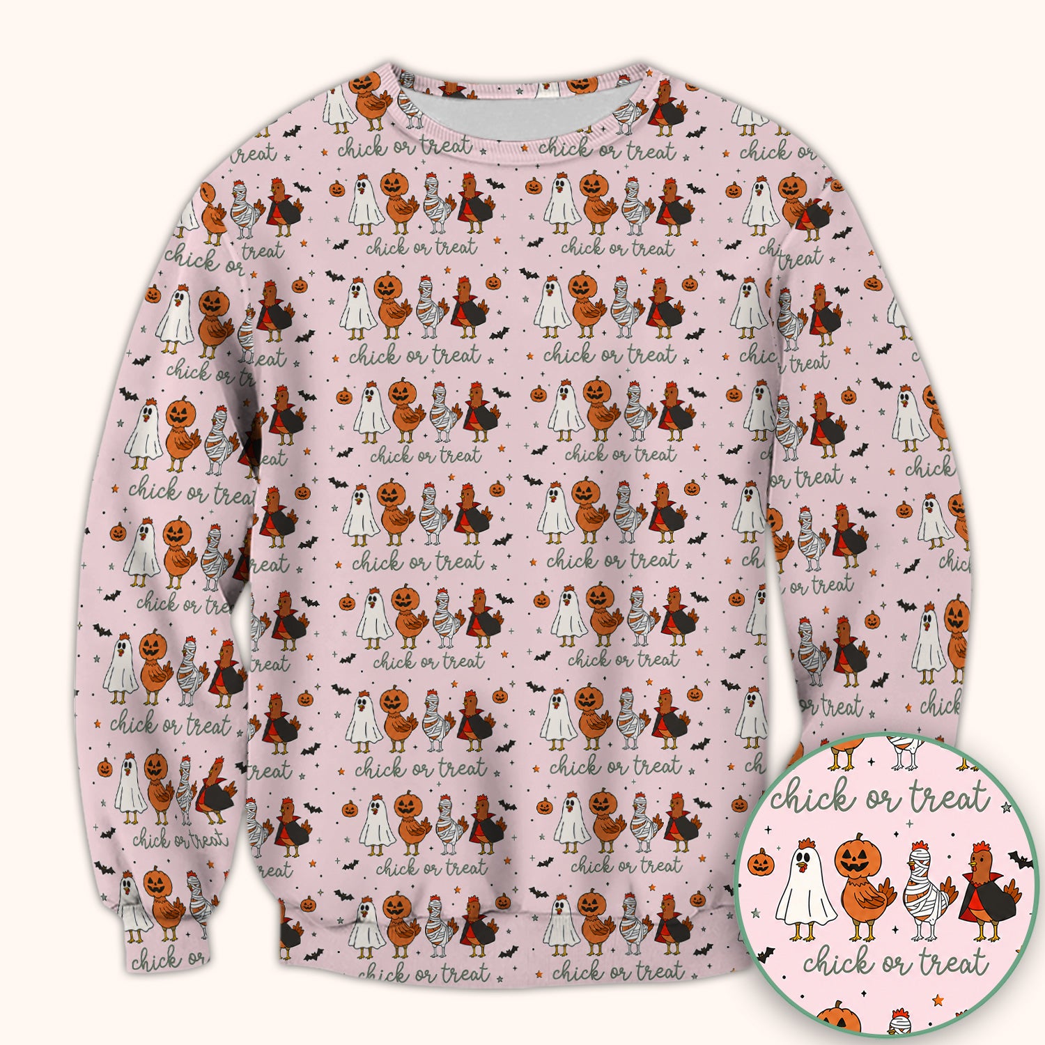 Funny Chick Or Treat Season Scrub Top, Comfortable Scrubs for Nurses