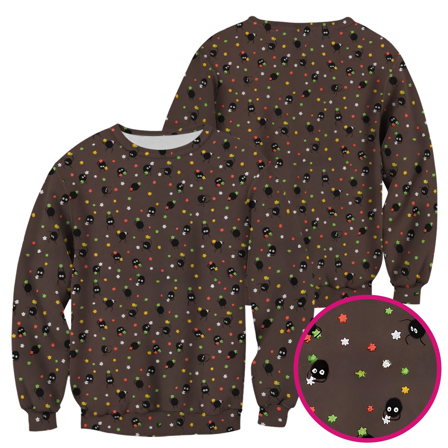 Funny Spider Pattern Pattern Pattern Scrub Top, Cartoon Spider Pattern Nursing Uniform For Women