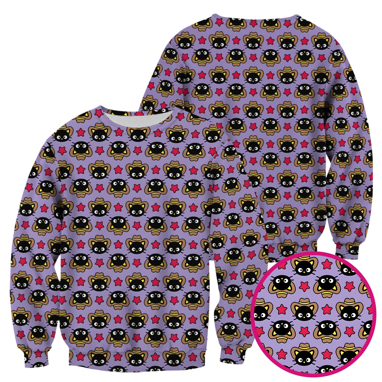 Cute Cartoon Cowboy Cat PatternScrub Top, Comfortable Scrubs for Nurses