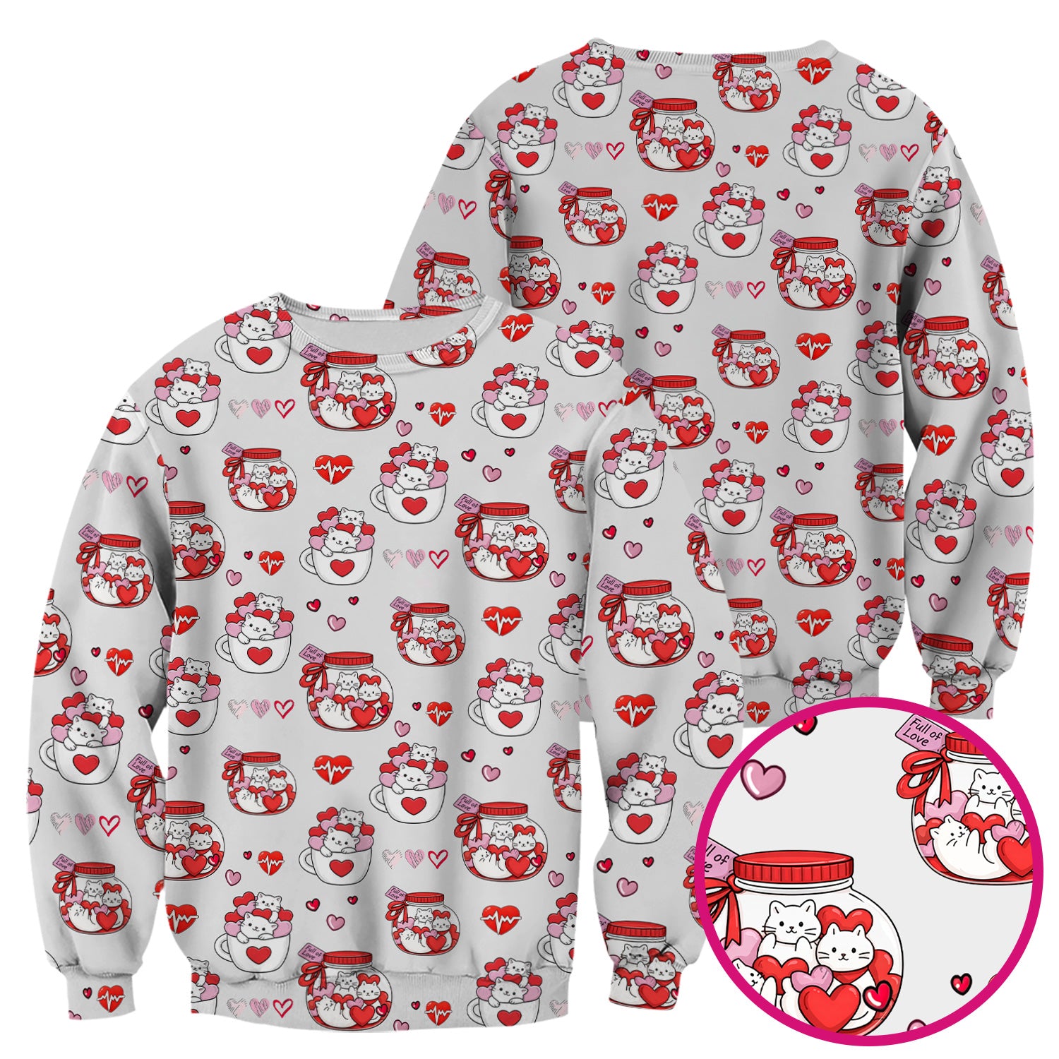 Cute Cat Valentine Nurse Scrub Top, Comfortable Scrubs for Nurses