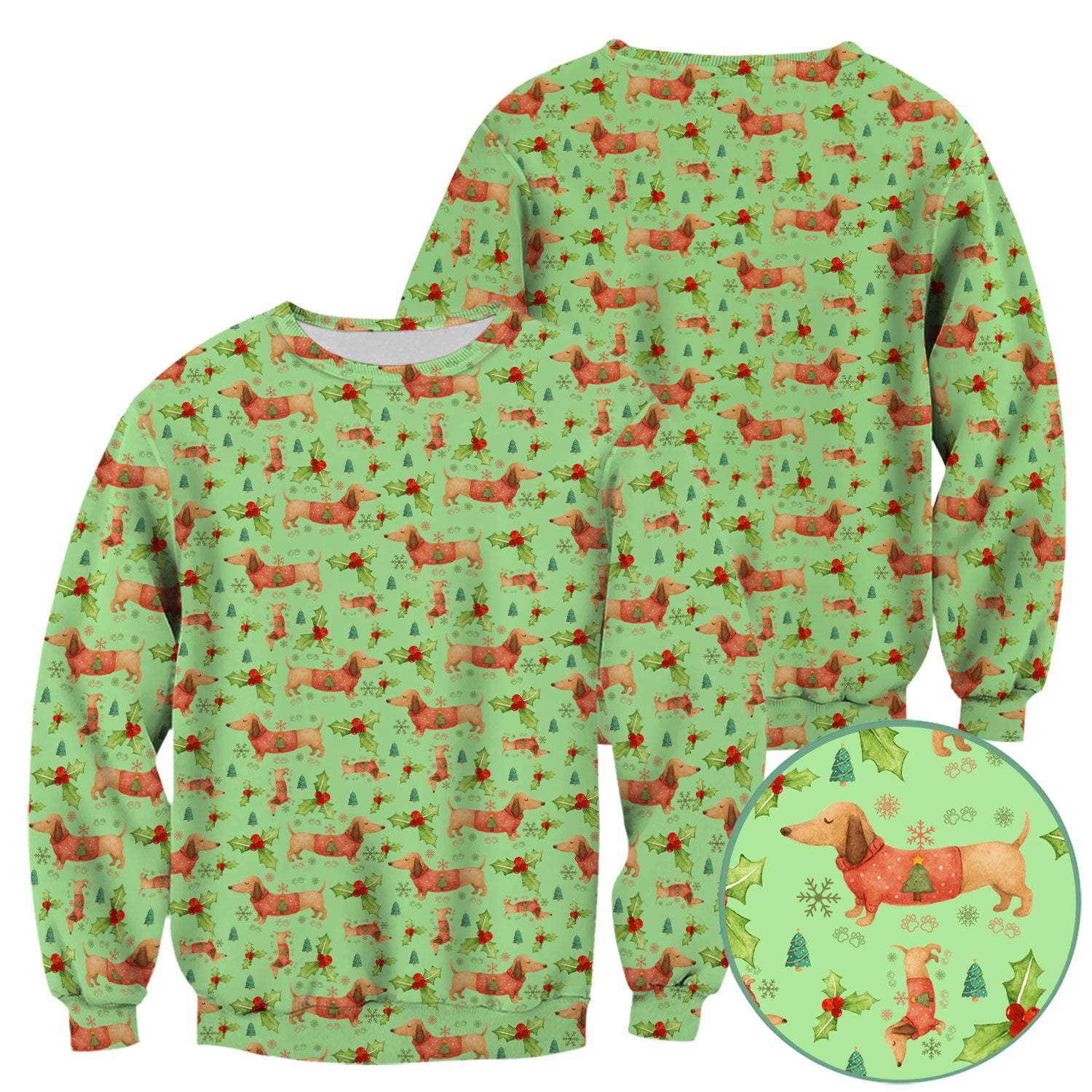 Cute Dachshund Christmas Scrub - Funny Sausage Dog Wiener Puppy Holiday Nurse Shirt - Xmas Medical Uniform Gift for RN CNA LPN