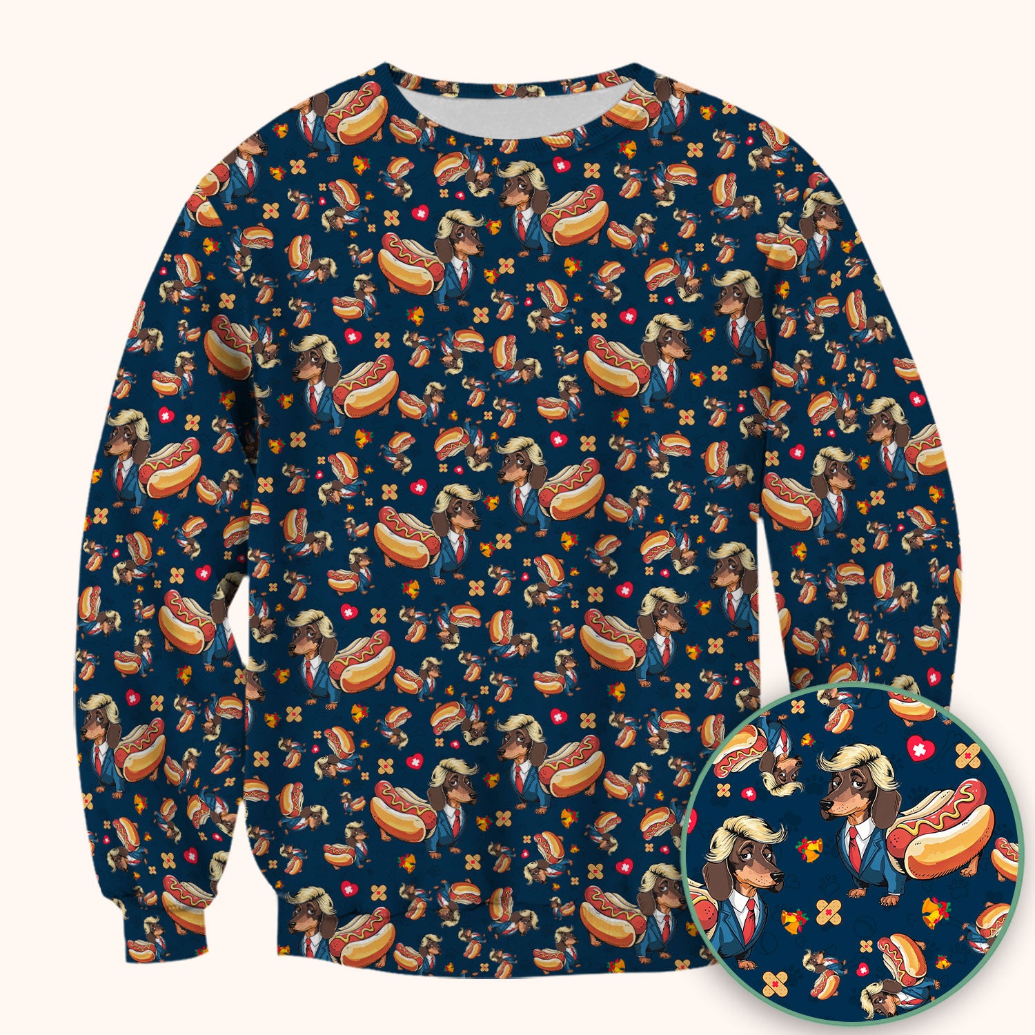 They're Eating The Dogs - Funny Dachshund Hot Dog Scrub Top - Hilarious Medical Uniform