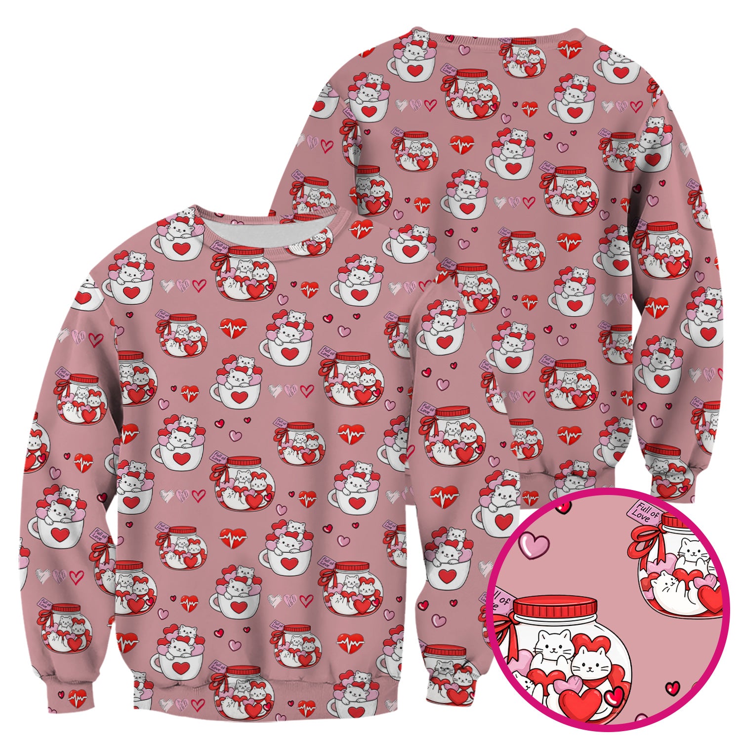 Cute Cat Valentine Nurse Scrub Top, Comfortable Scrubs for Nurses