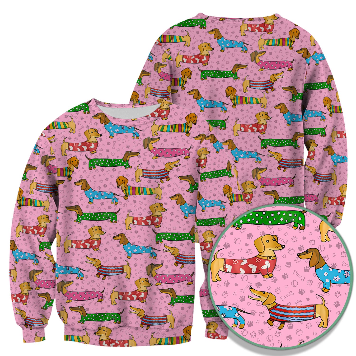 Cute Dachshund Dog Scrub for Nurse - Funny Animal Lover Top for Women - RN LPN CNA Healthcare Workers Gift