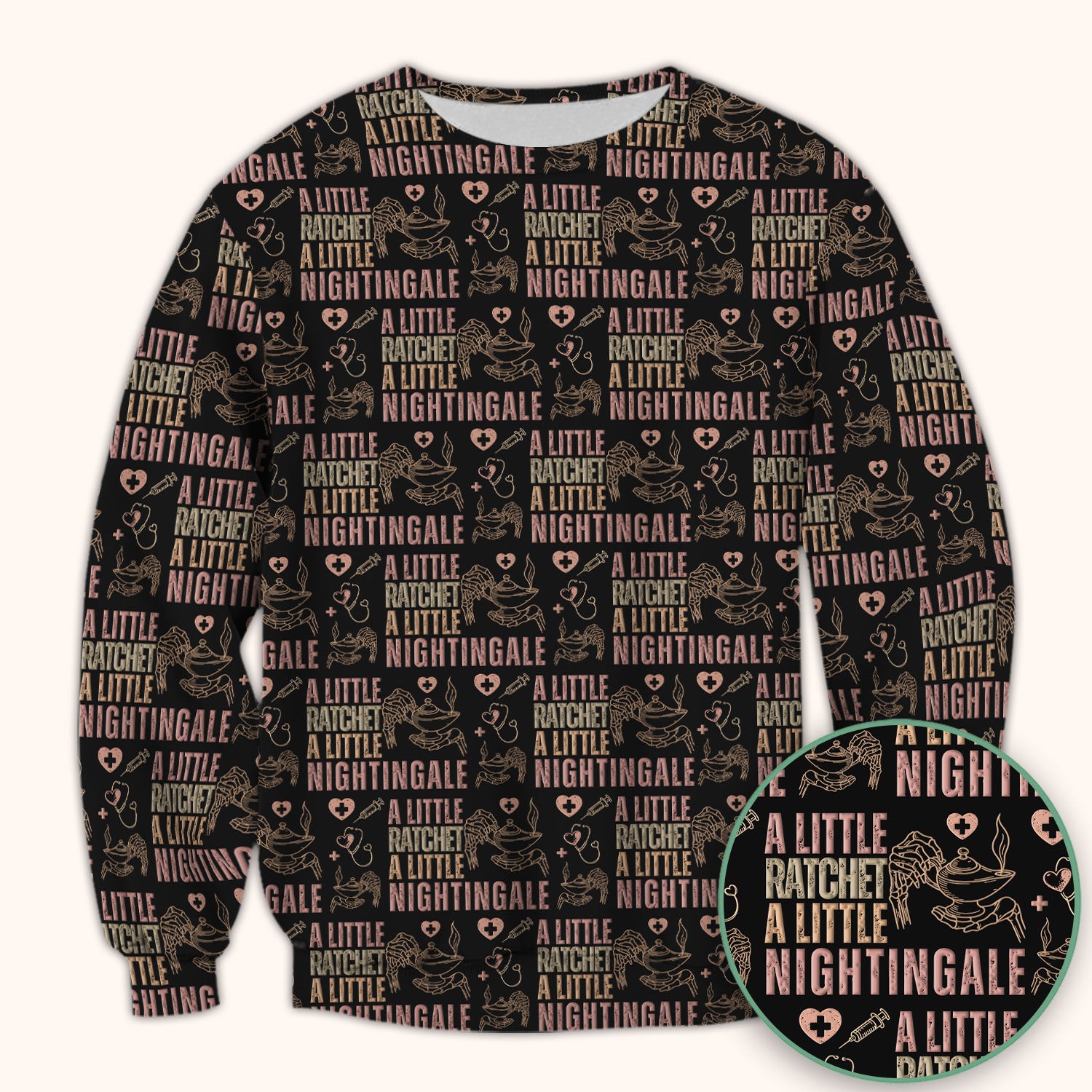 A Little Ratchet A Little Nightingale Nurse Scrub Top, Breathable Fabrics Nursing Uniform