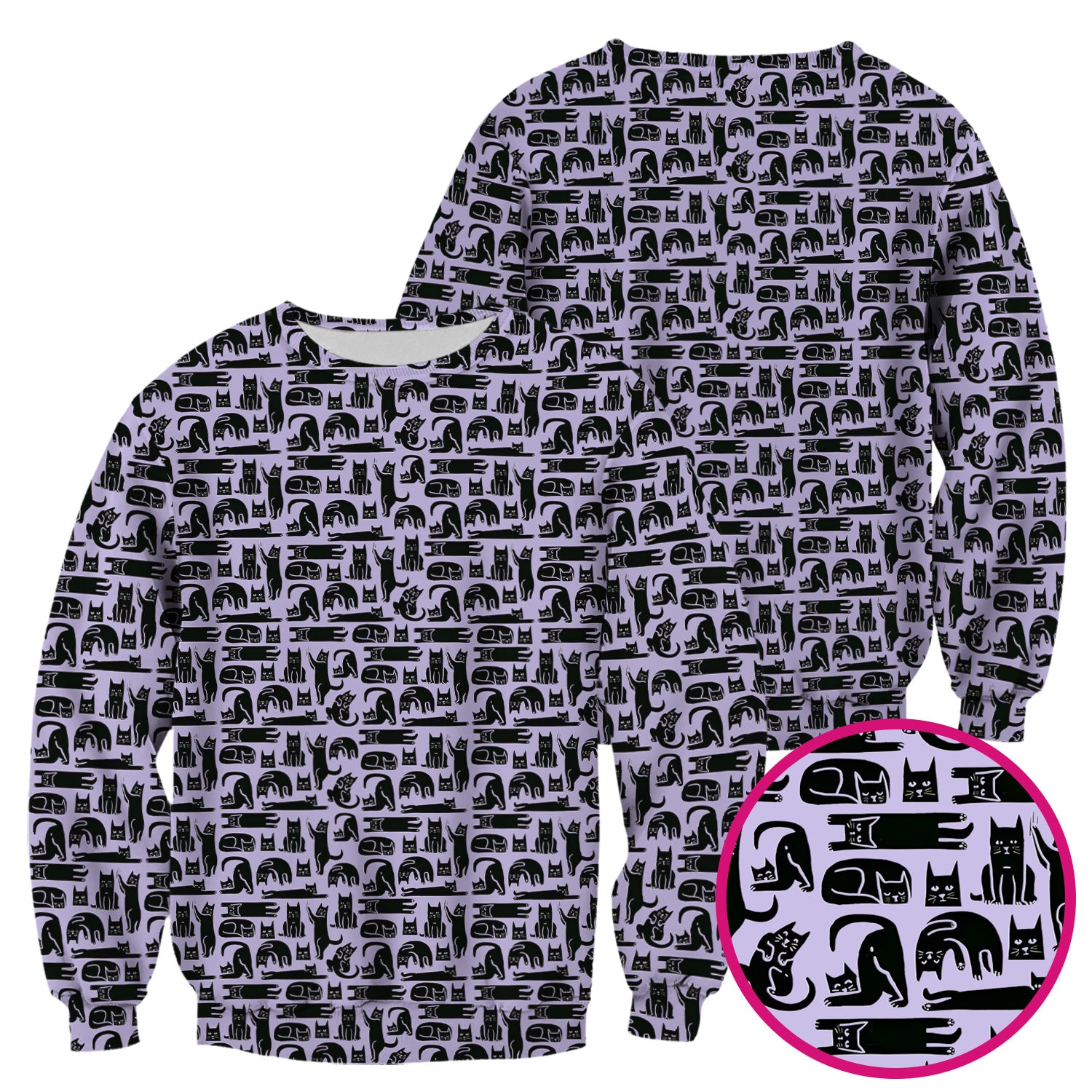 Cute Funny Cat Poses Print Scrub Top, Comfortable Scrubs for Nurses