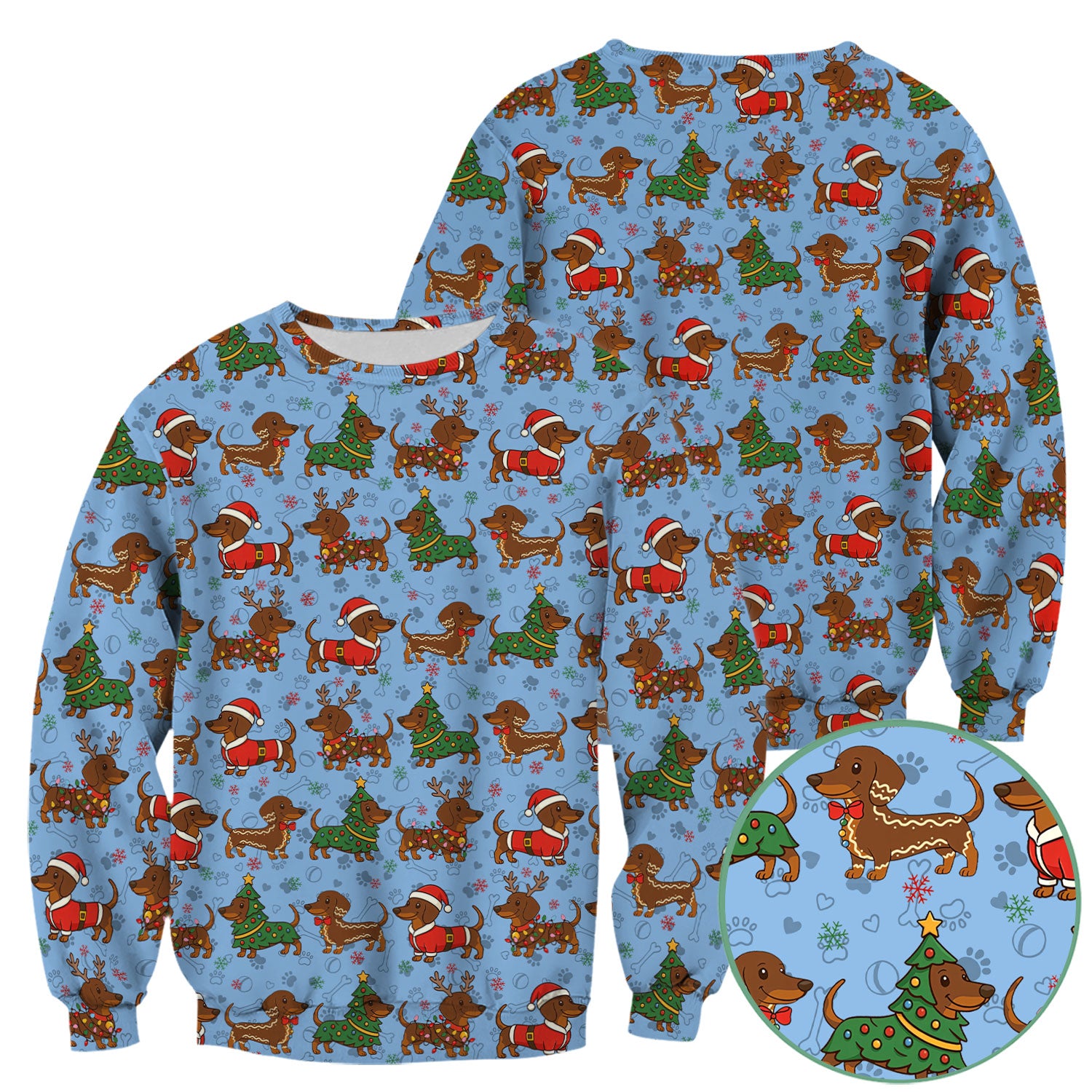 Christmas Dachshund Scrub Top - Funny Sausage Dog Wiener Holiday Nurse Shirt - Xmas Medical Uniform Gift for RN CNA LPN