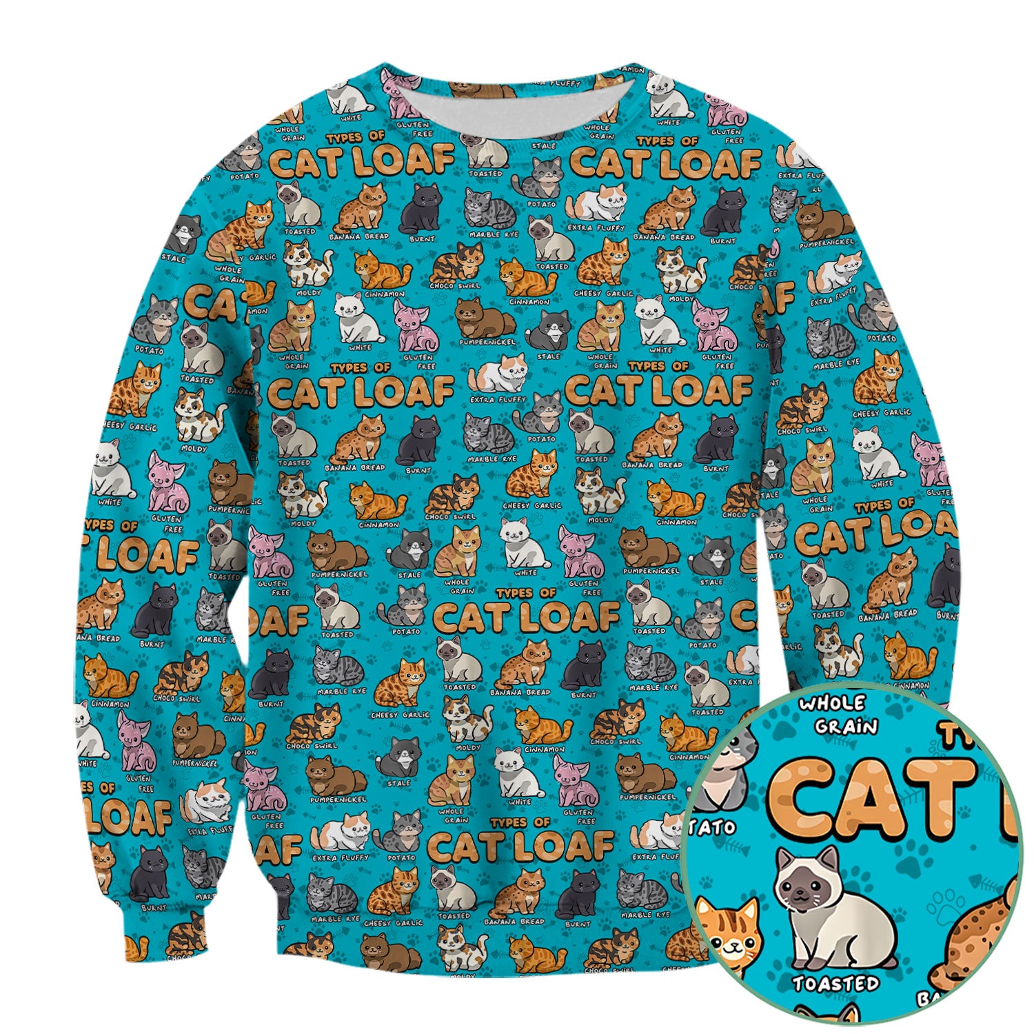 Cute Cat Scrub Top for Women - Funny Cat Loaf Print Nurse Shirt - Cat Lover Medical Uniform RN LPN CNA Gift