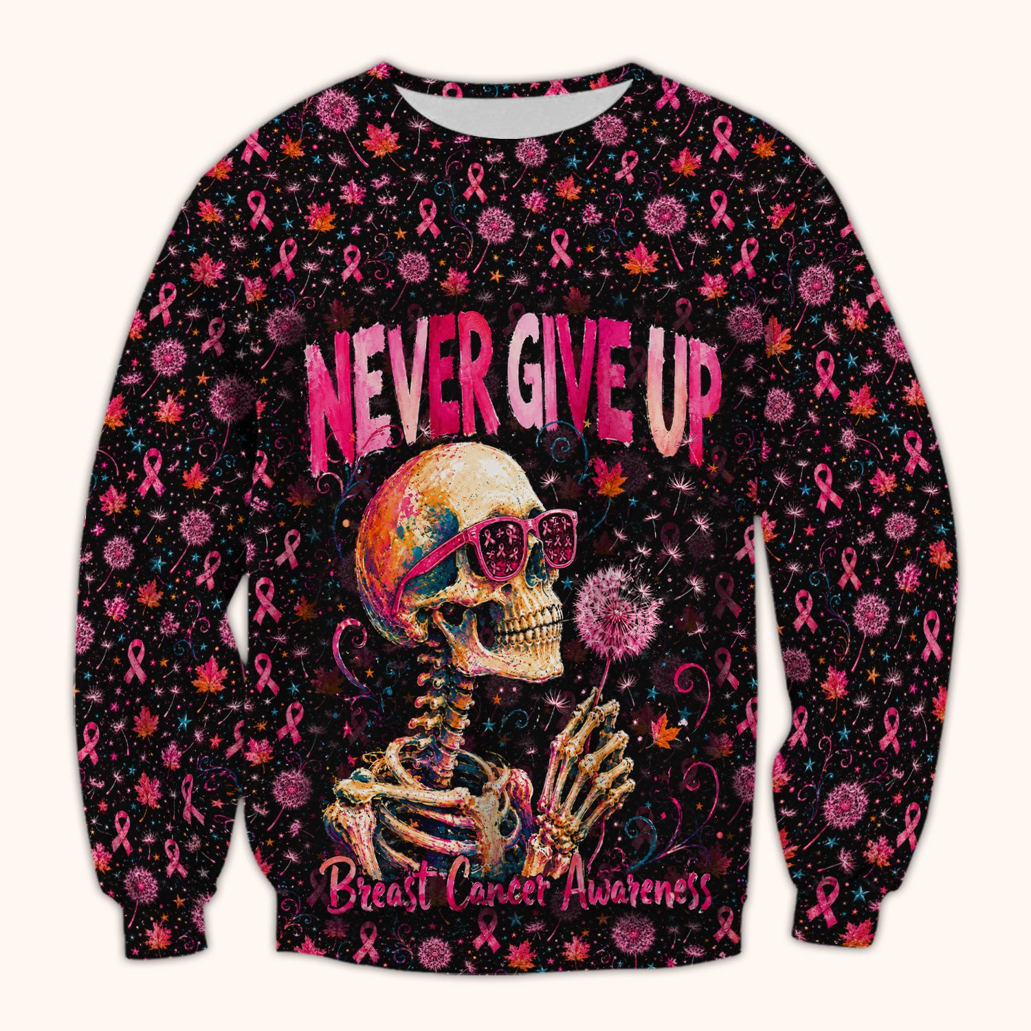 Meaningful Breast Cancer Awareness Skeleton Scrub Top, Comfortable Scrubs for Nurses