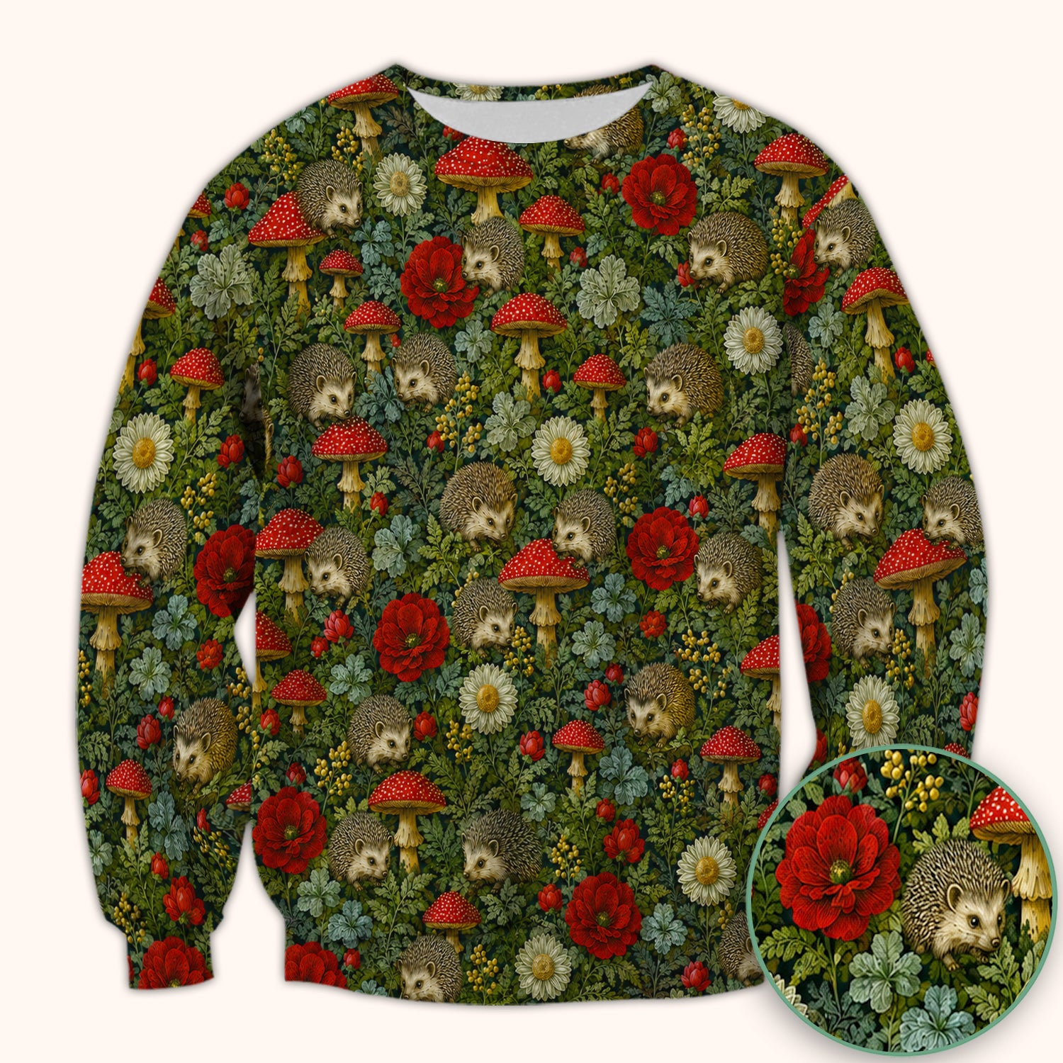 Enchanted Woodland Hedgehog Nurse for Pediatric Nurses, RN, CNA, Garden Medical Scrub Top, Comfortable Scrubs for Nurses