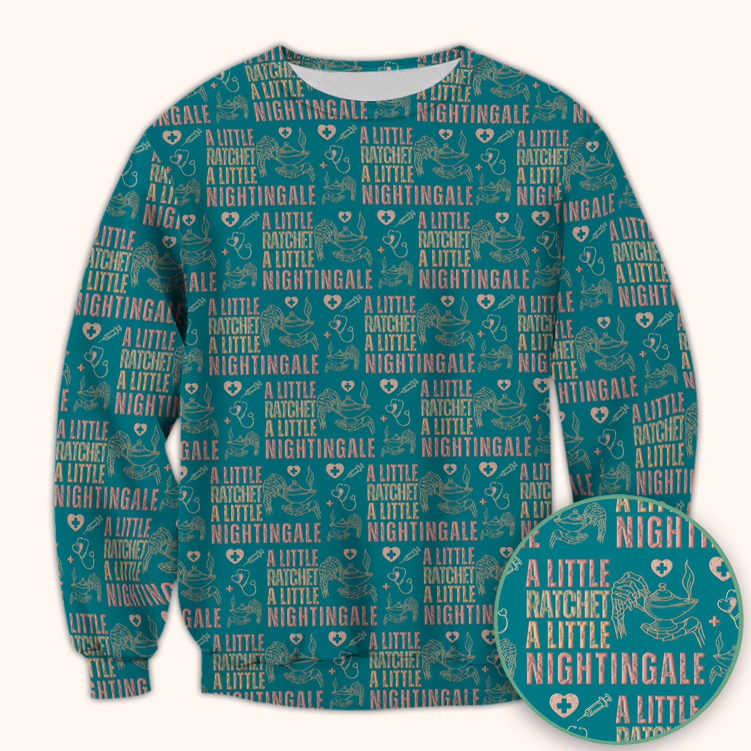 A Little Ratchet A Little Nightingale Nurse Scrub Top, Breathable Fabrics Nursing Uniform