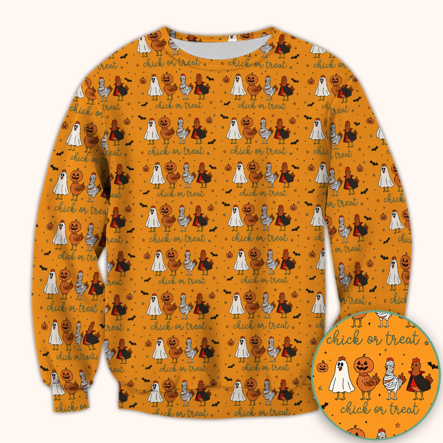 Funny Chick Or Treat Season Scrub Top, Comfortable Scrubs for Nurses