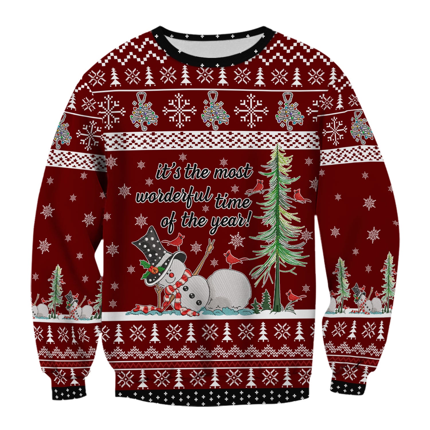 Snowman Christmas Scrub Top, Funny Holiday Nurse Shirt, It's The Most Wonderful Time Of The Year Uniform FOr Nursing