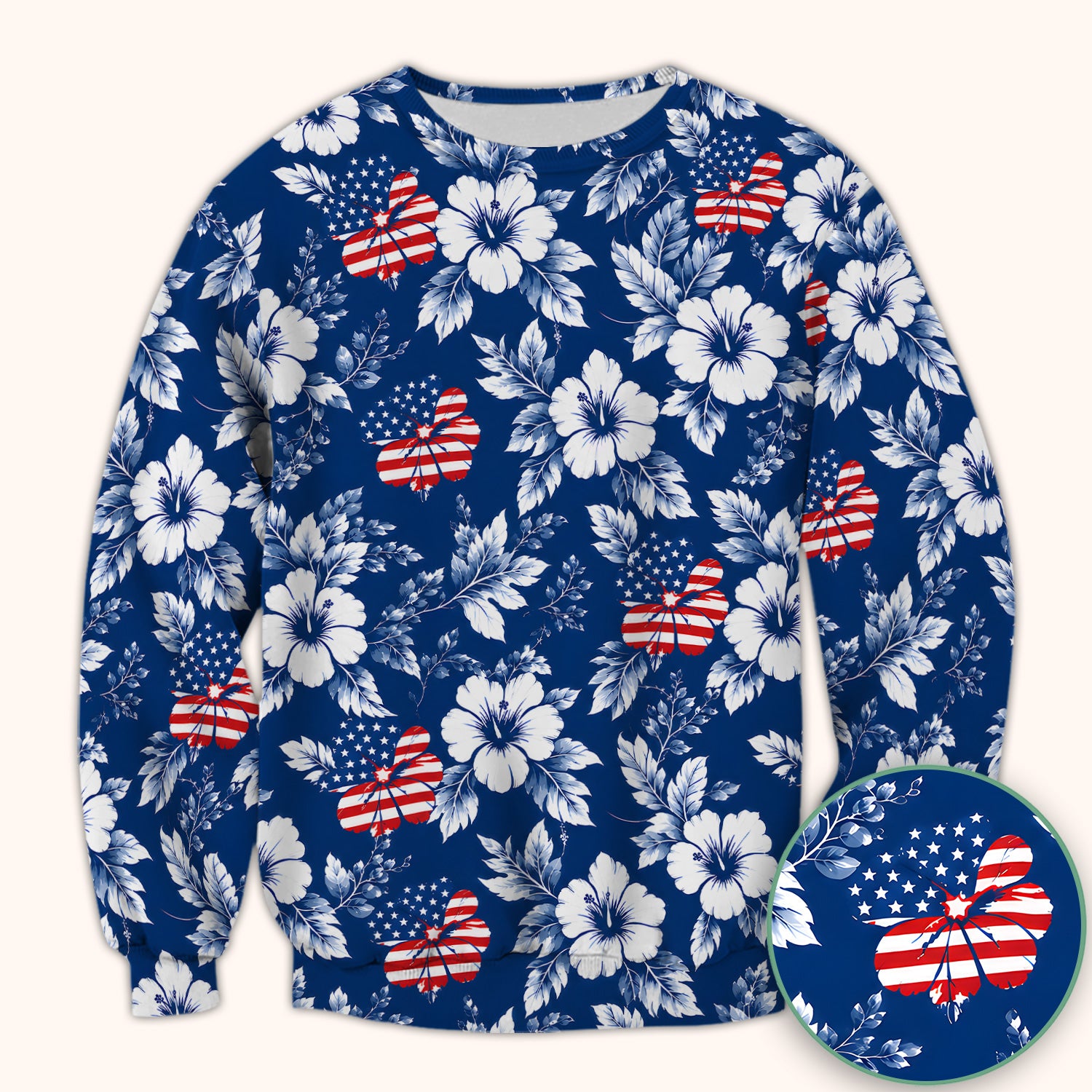 Patriotic Butterfly Floral Nurse for RN & CNA, American Flag Healthcare Workers Uniform Scrub Top, Comfortable Scrubs for Nurses