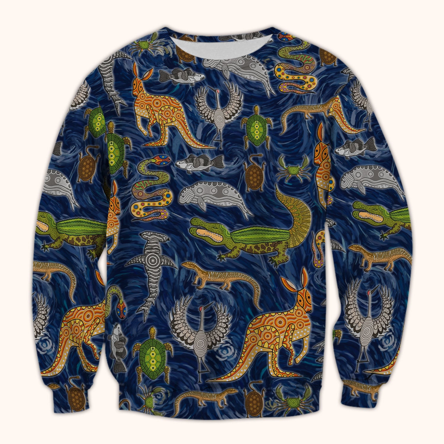Crocodile Turtle Snake Animal Pattern Scrub Top, Comfortable Scrubs for Nurses