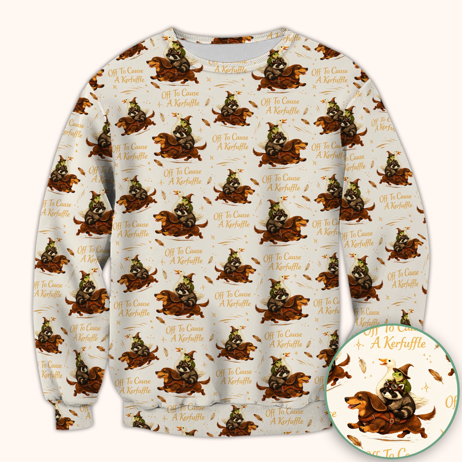 Funny Halloween Off To Cause A Kerfuffle Pattern Scrub Top, Comfortable Scrubs for Nurses