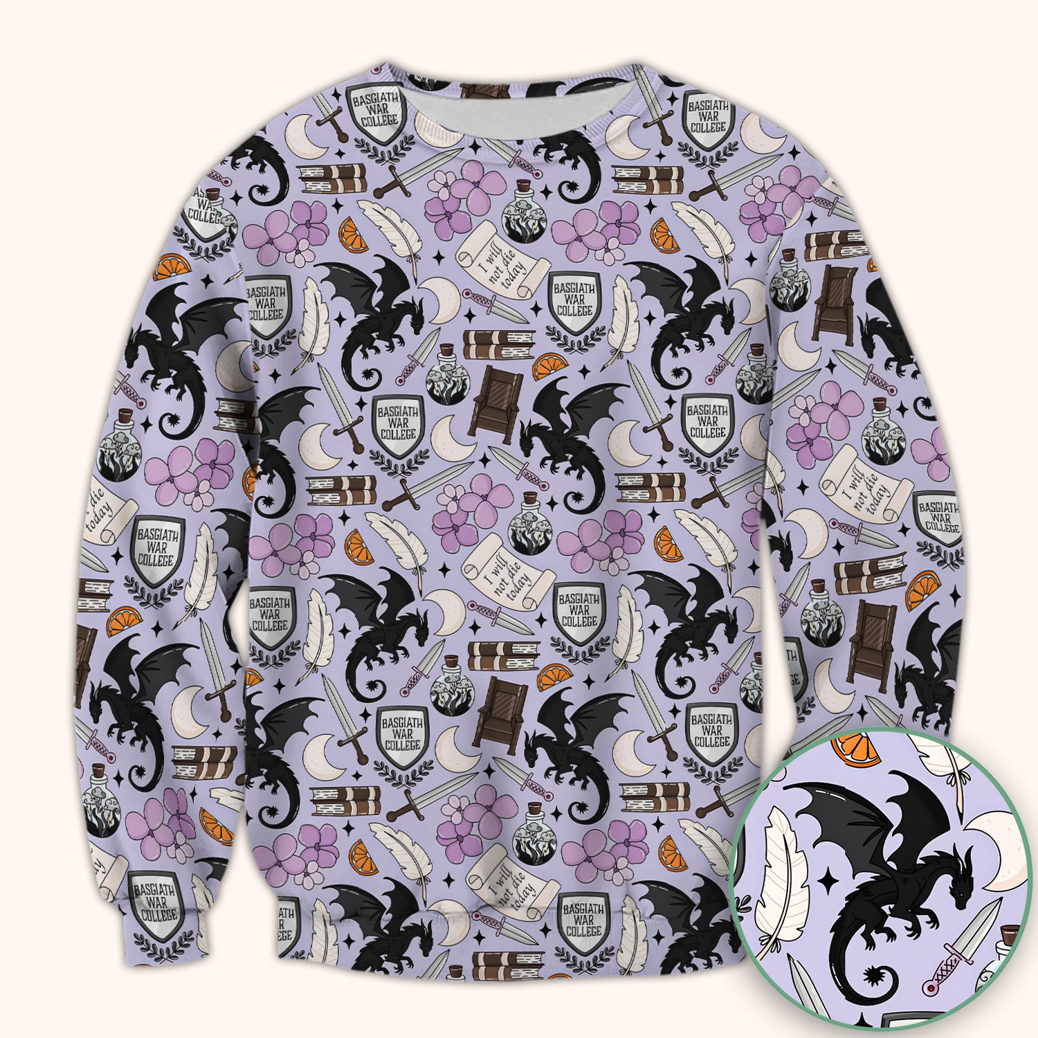 Spooky Gothic Fantasy Dragon Pattern Scrub Top, Comfortable Scrubs for Nurses
