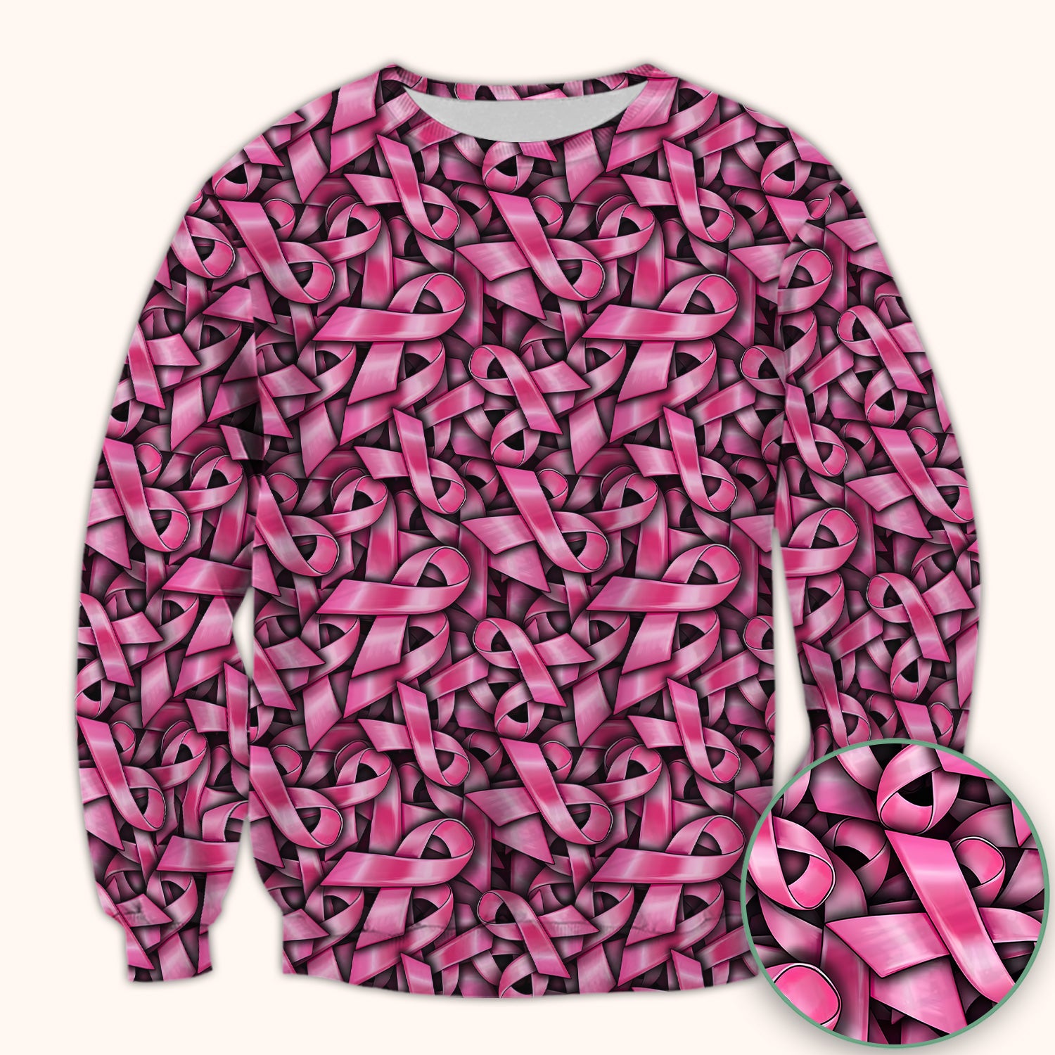 Breast Cancer Awareness Ribbon Oncology Scrub Top, Comfortable Scrubs for Nurses