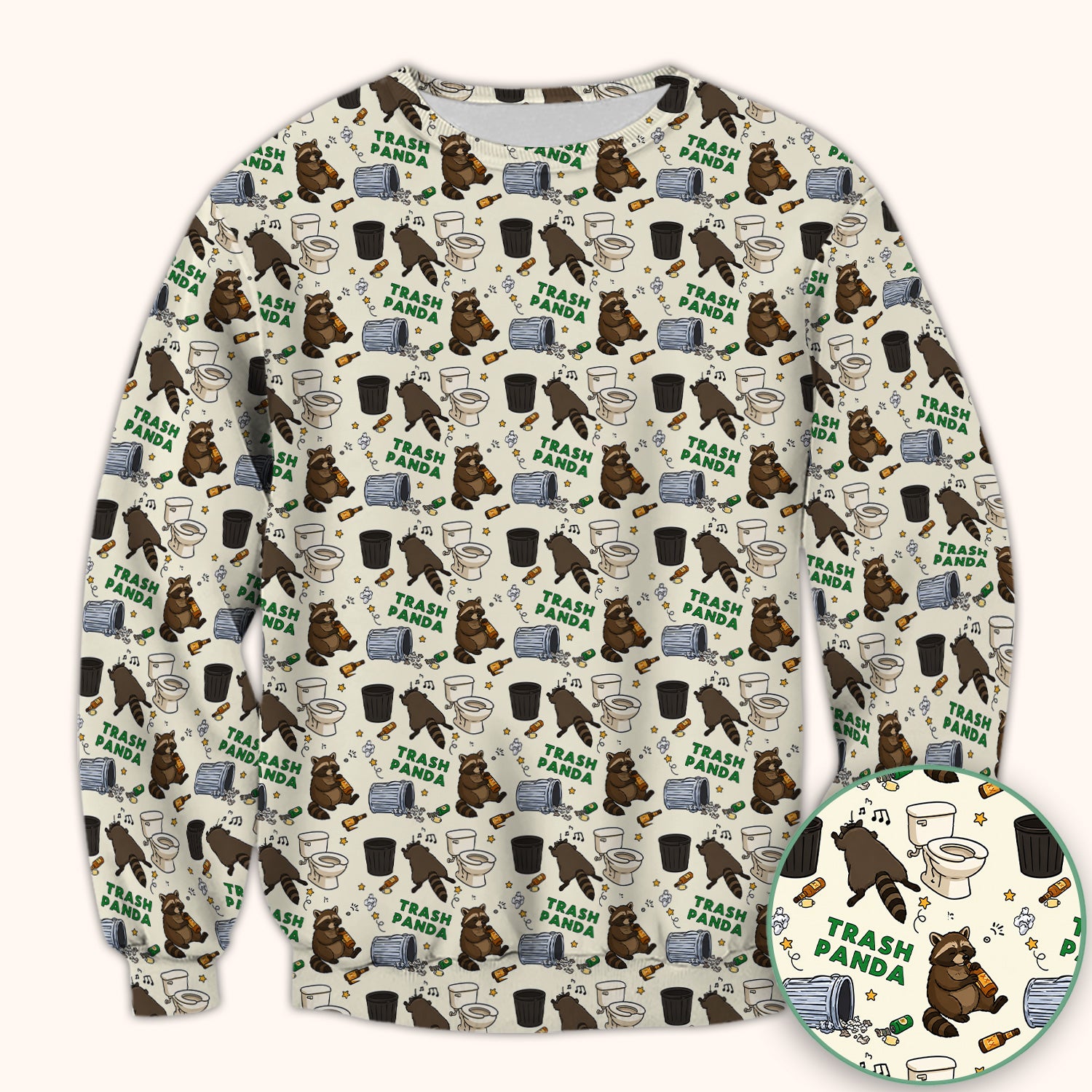 Funny Trash Panda Raccoon Scrub Top, Comfortable Scrubs for Nurses