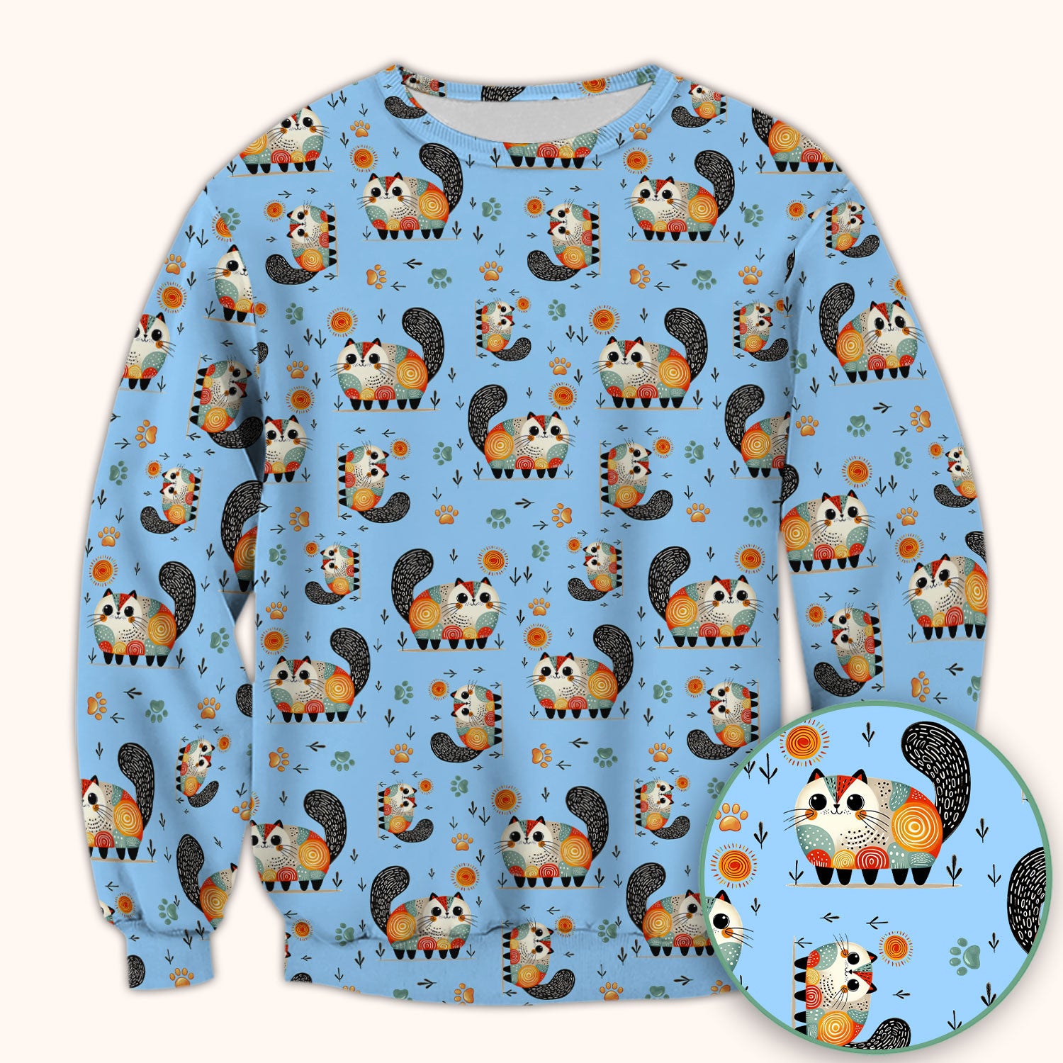 Playful Cat Illustration Nurse Scrub Top, Comfortable Scrubs for Nurses