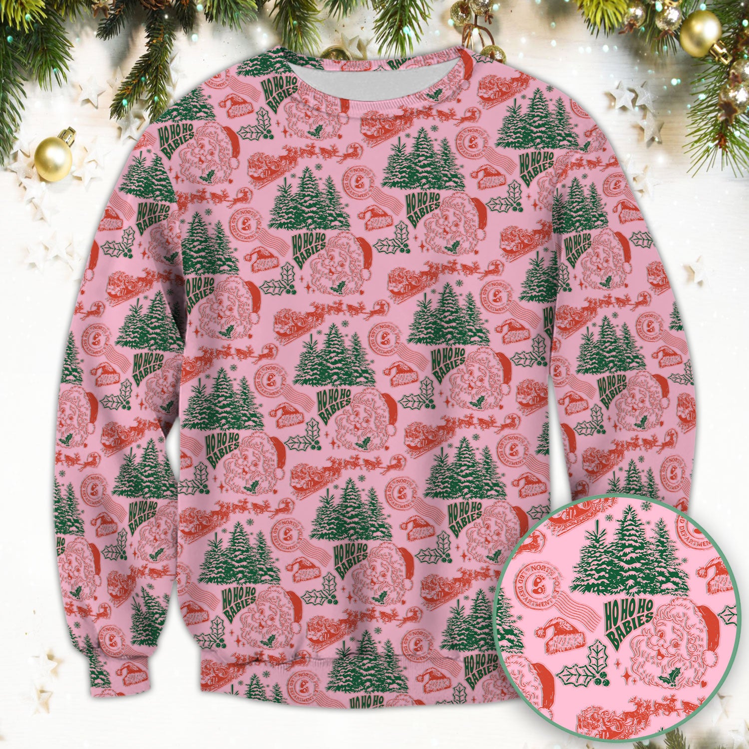 Christmas Santa Scrub Top, Vintage Holiday Nurse Shirt, Festive Medical Uniform For Nursing