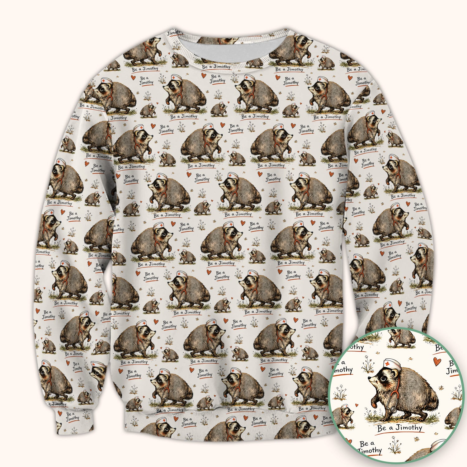 Funny Be A Jimothy Opossum Nurse Scrub Top, Comfortable Scrubs for Nurses