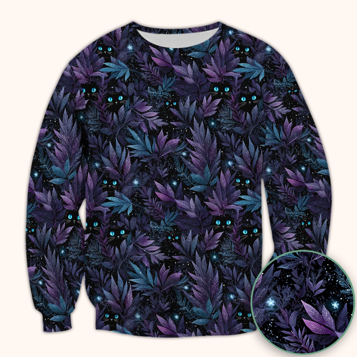 Mystic Black Cat Veterinary Pattern Scrub Top, Comfortable Scrubs for Nurses