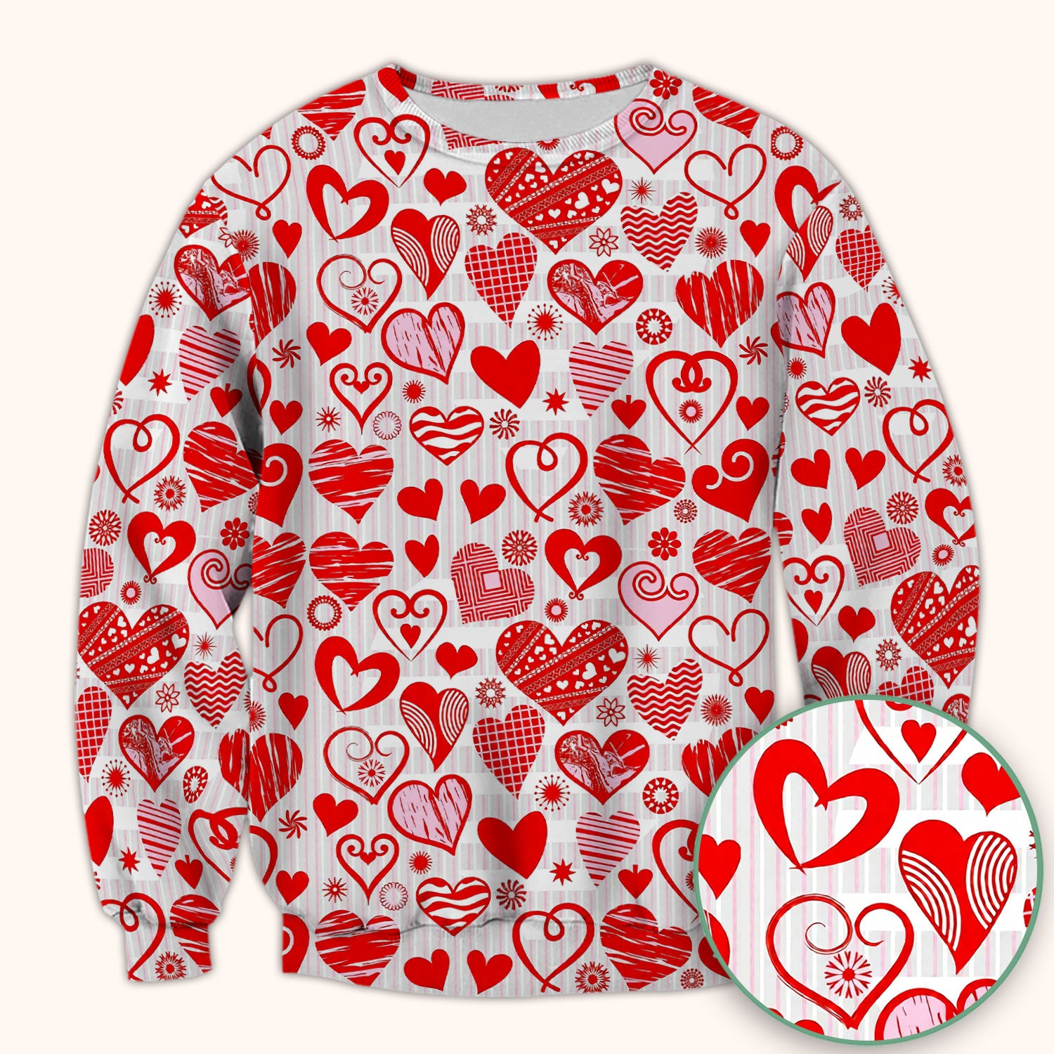 Hearts Scrub Top For Nursing, Valentine Heart Pattern Nurse Shirt, Comfortable Scrubs For Nurses