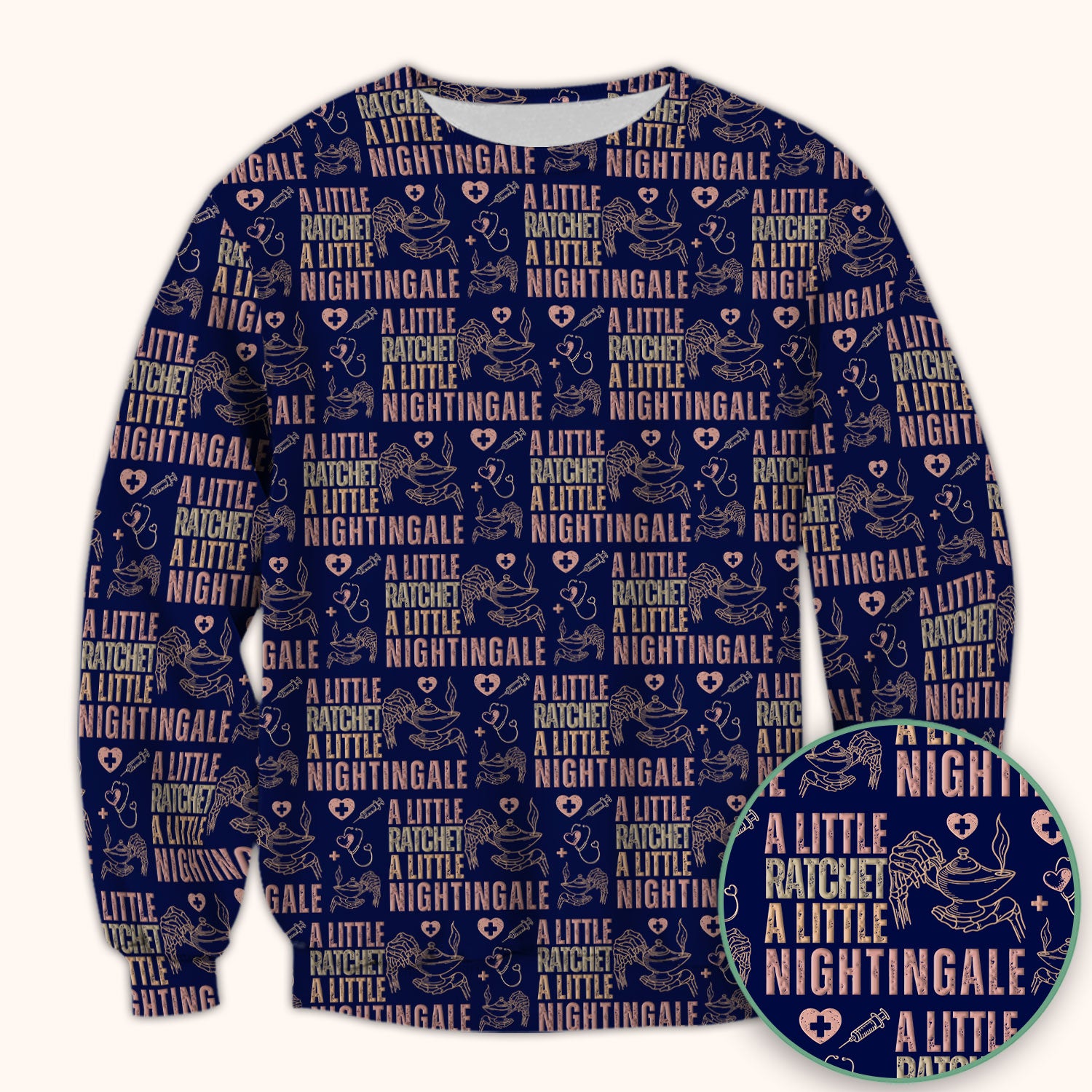 A Little Ratchet A Little Nightingale Nurse Scrub Top, Breathable Fabrics Nursing Uniform