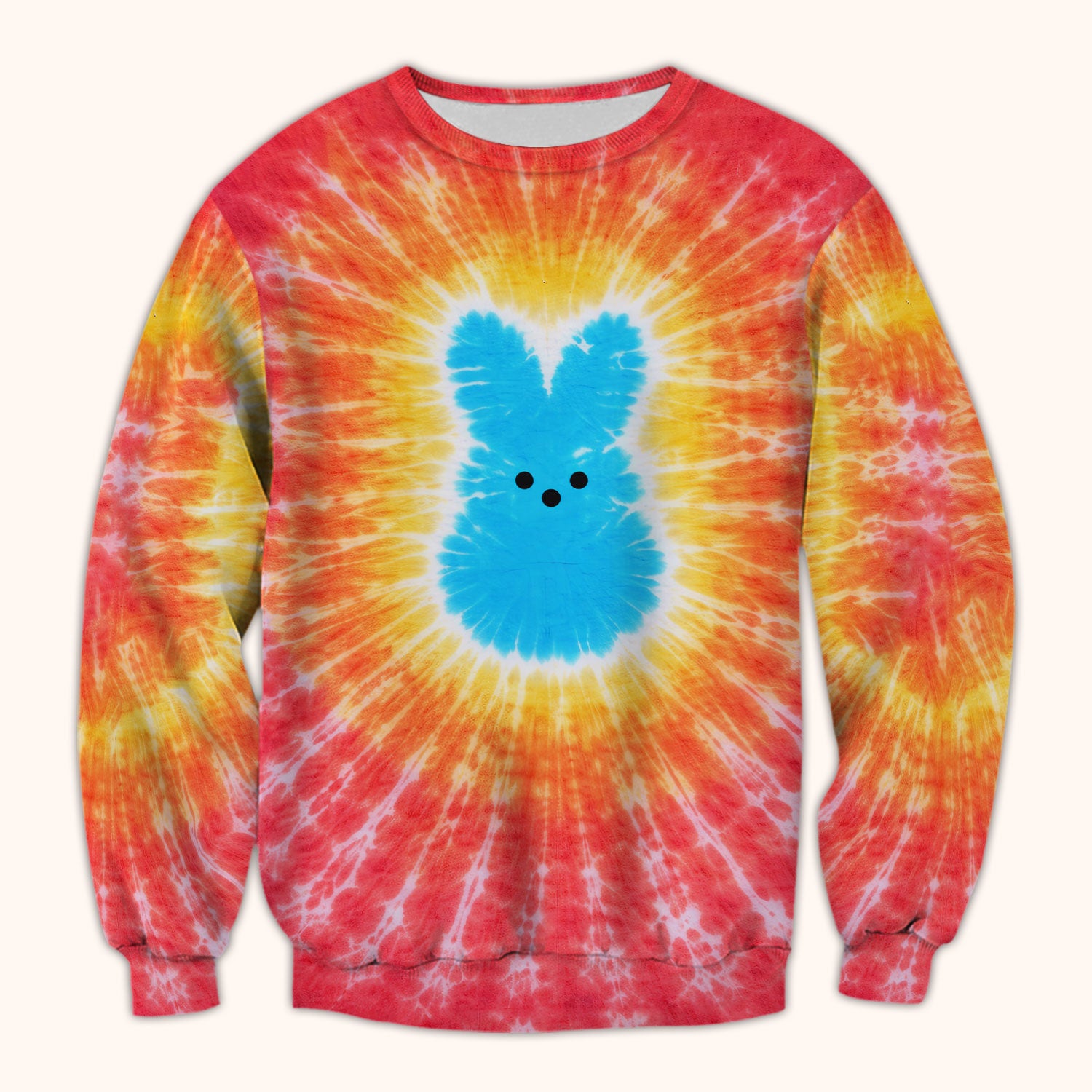 Easter Peep Tie Dye Scrub Top, Easter Bunny Nurse Shirt For Women, Breathable Fabrics Nursing Uniform