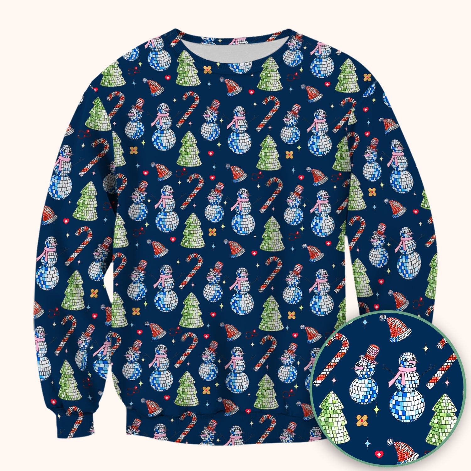 Funny Christmas Snowman Scrub Top for Women - Breathable Fabrics Med Uniform - Comfortable Scrubs for Nurses - Xmas Gift for Her