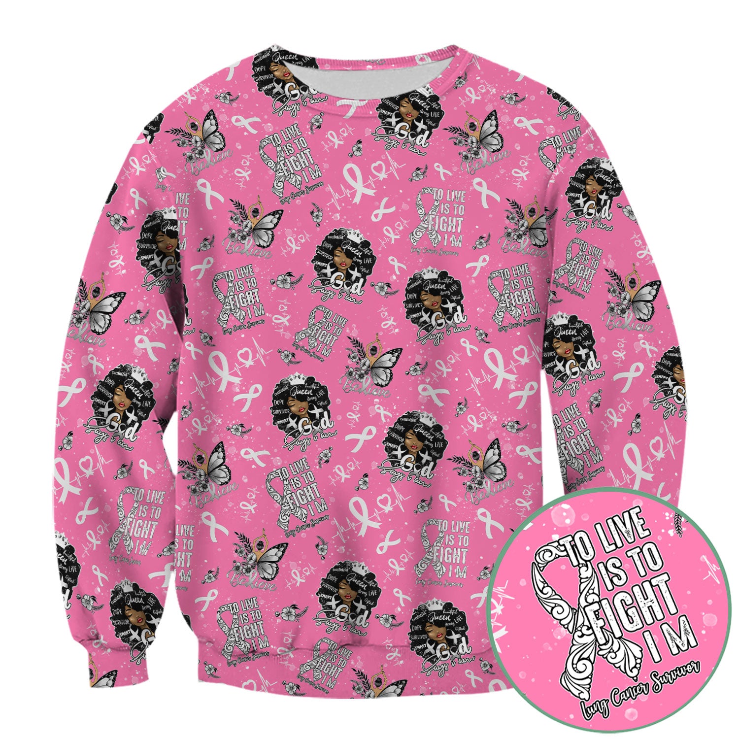 To Live Is To Fight I Am Strong Scrub Top - Cancer Awareness Nurse Shirt for Women - Empowering Gift for Survivors Fighters & Families