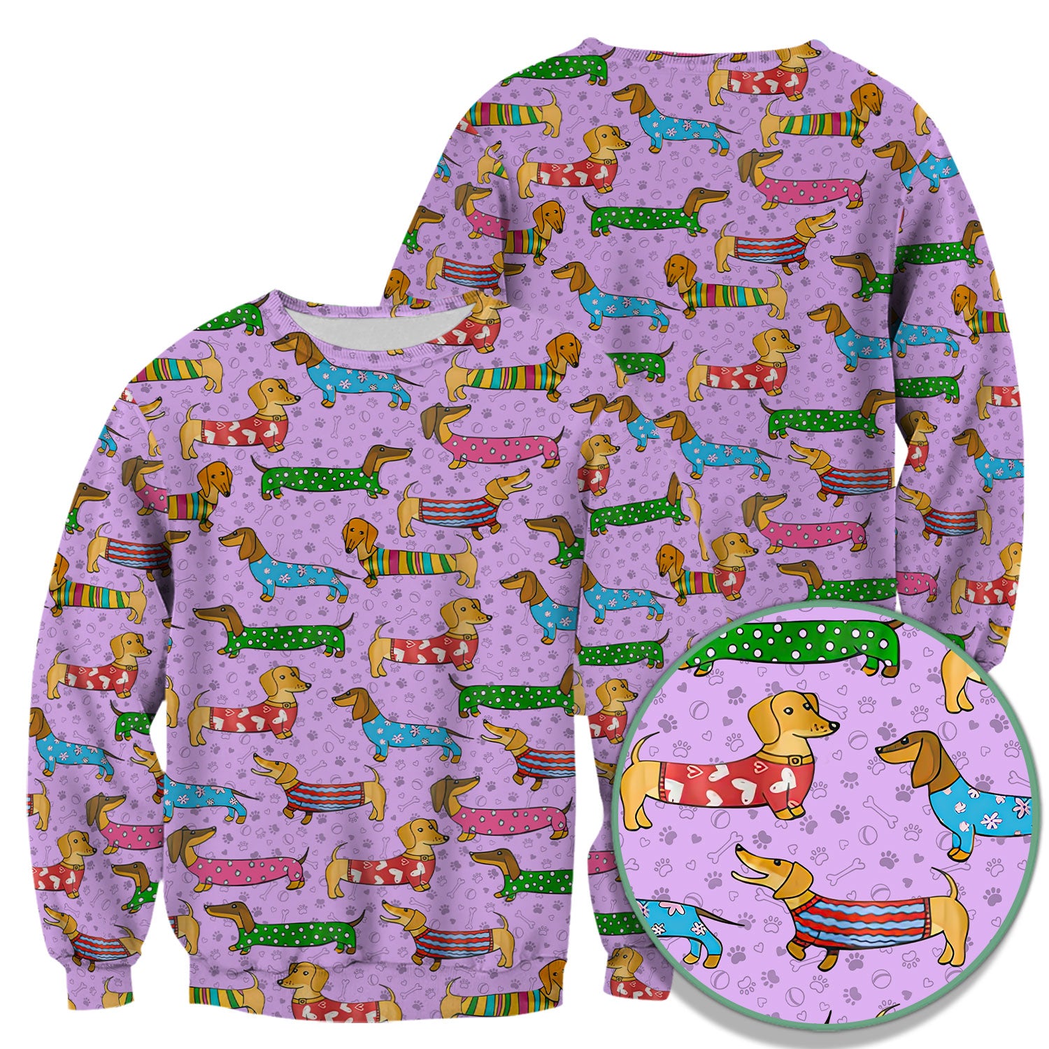 Cute Dachshund Dog Scrub for Nurse - Funny Animal Lover Top for Women - RN LPN CNA Healthcare Workers Gift