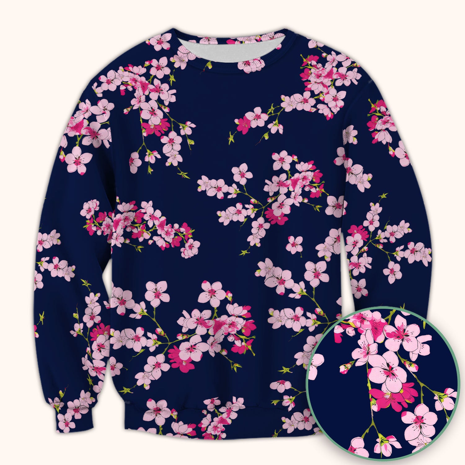 Elegant Cherry Blossom Floral Pattern Srubs, Comfortable Scrubs for Nurses