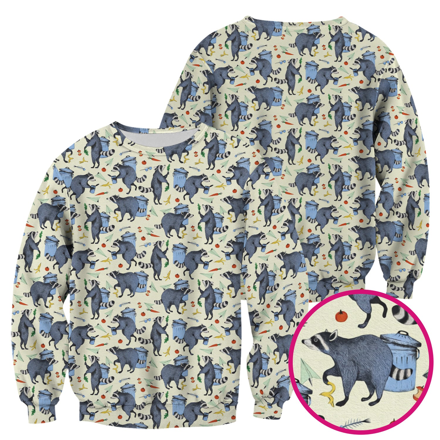 Funny Nurse Raccoon Eating Trash Banana Scrub Top, Breathable Fabrics Nursing Uniform