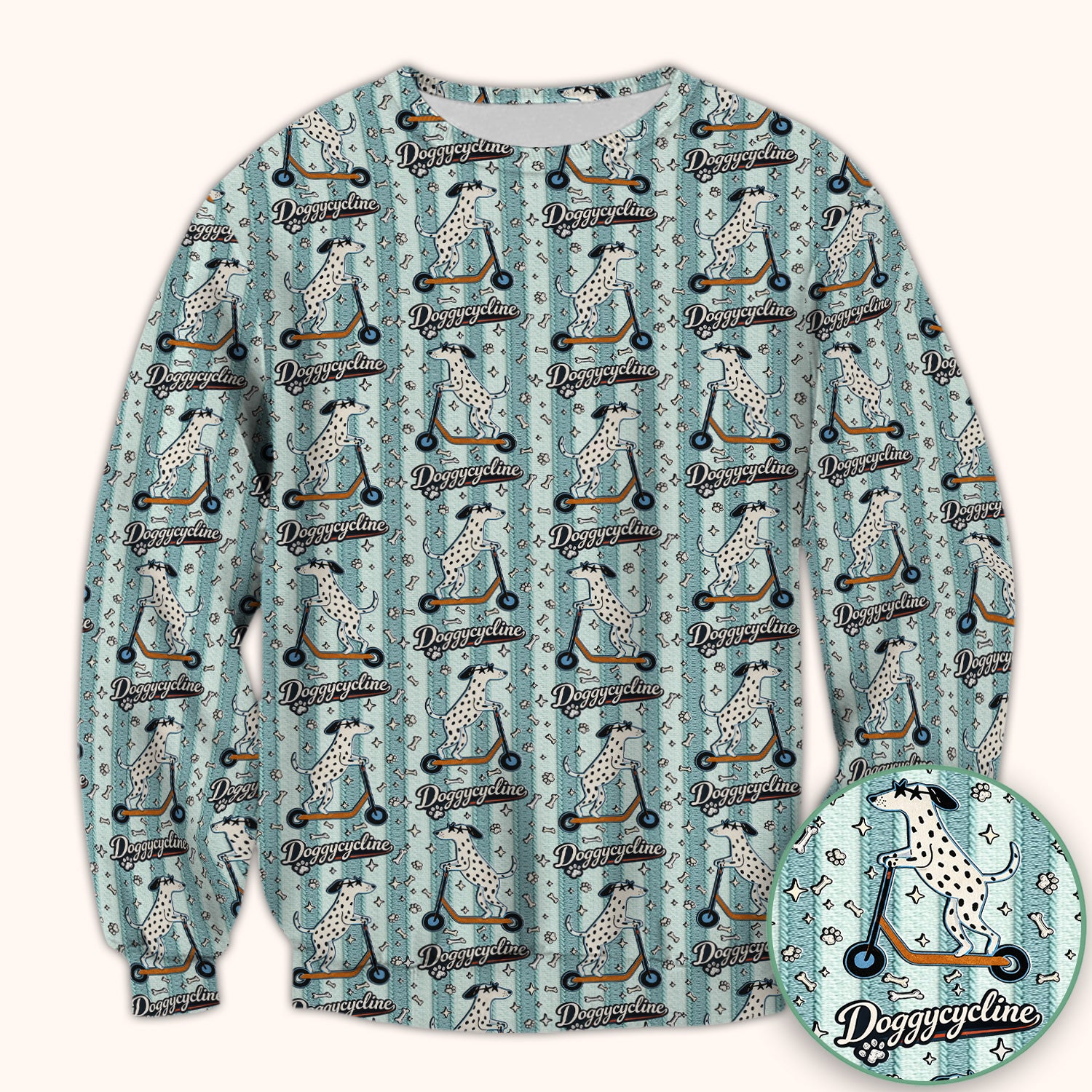 Veterinary Dalmatian Dog Pattern Scrub Top, Comfortable Scrubs for Nurses