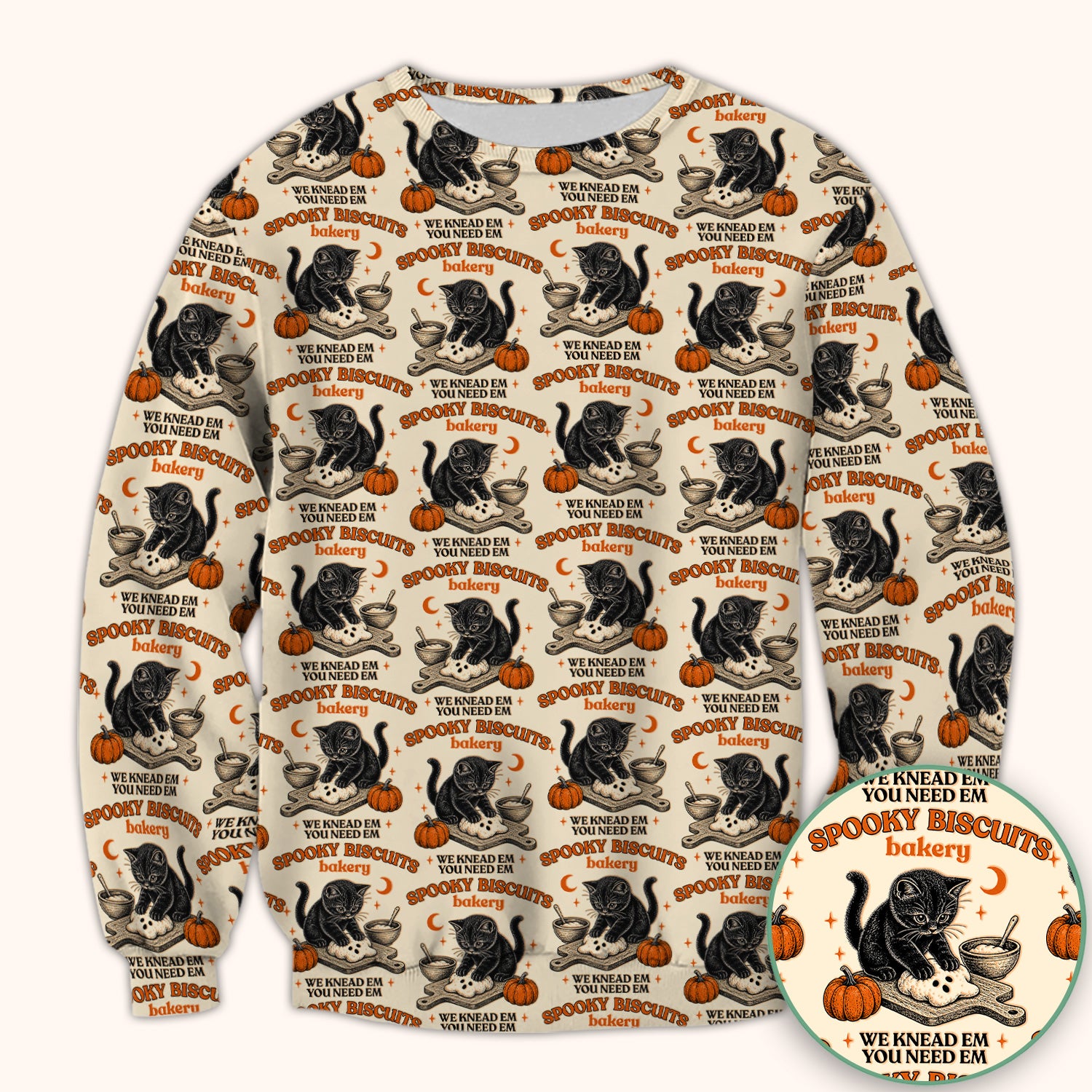 Funny Halloween Black Cat Scrub Top, Comfortable Scrubs for Nurses