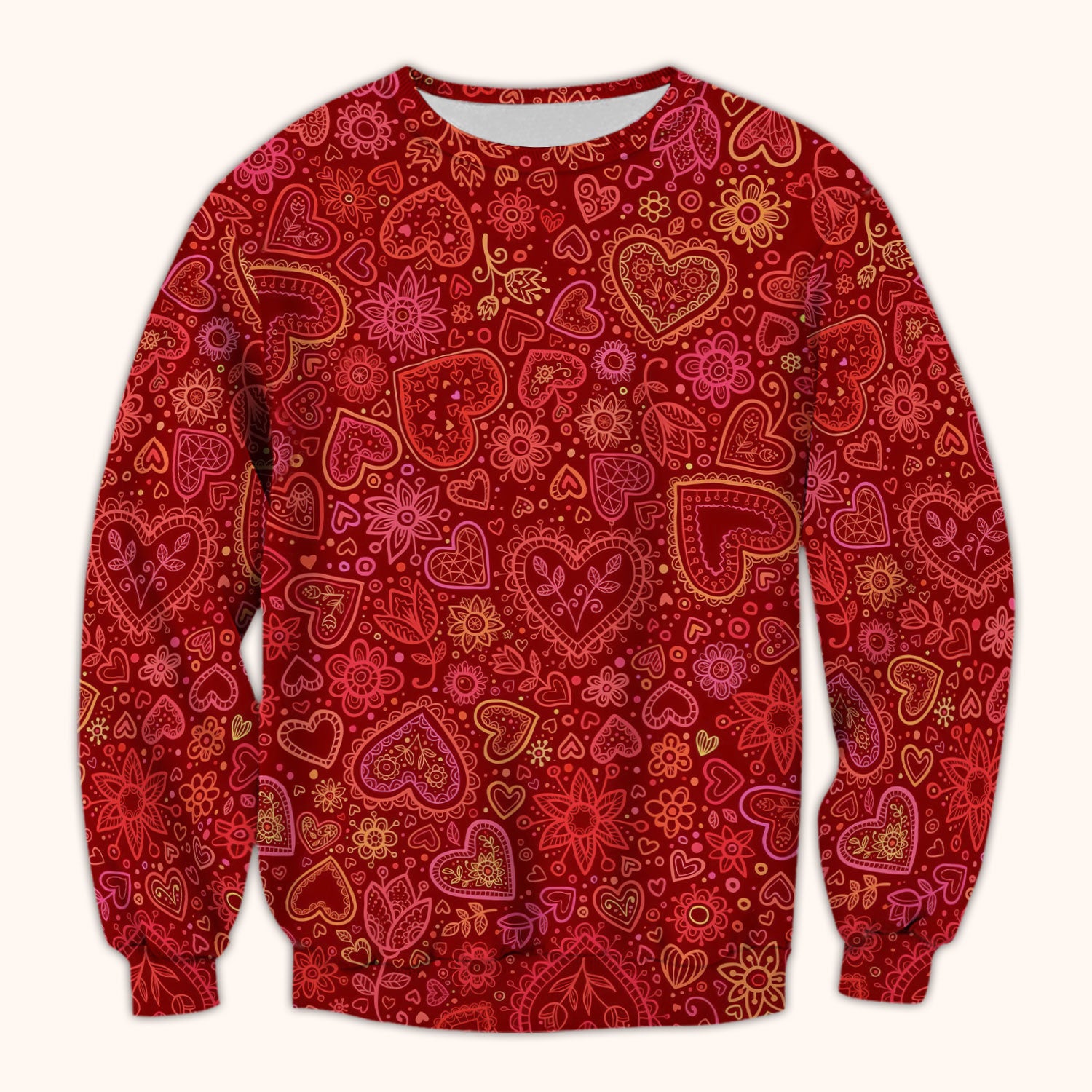 Valentine Heart Nurse Scrub Top, Cute Nursing Pattern Shirt, Breathable Fabrics Nursing Uniform