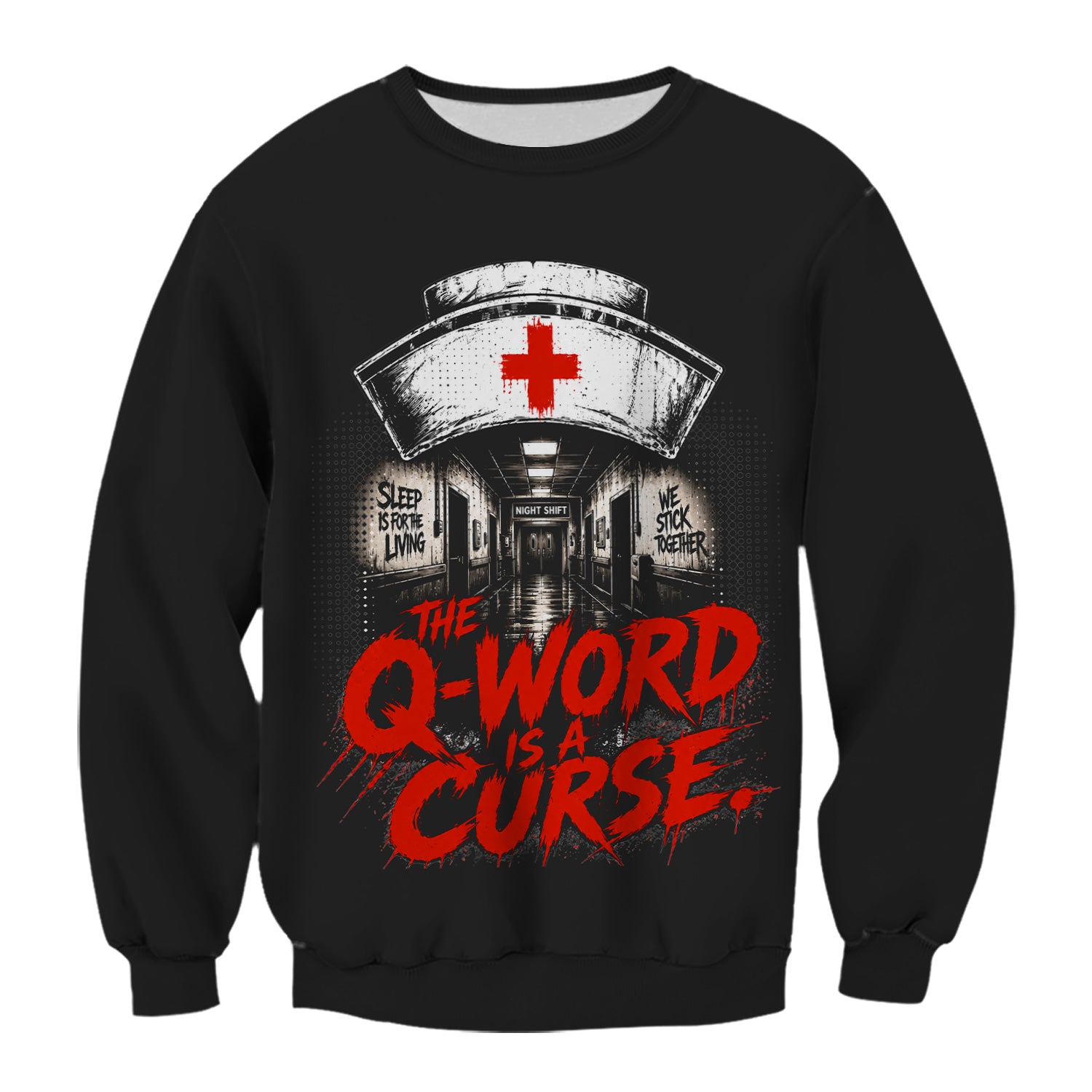 Funny Q-Word Is A Curse T-Shirt, Emergency Room Nurse Tee for ER Nurses
