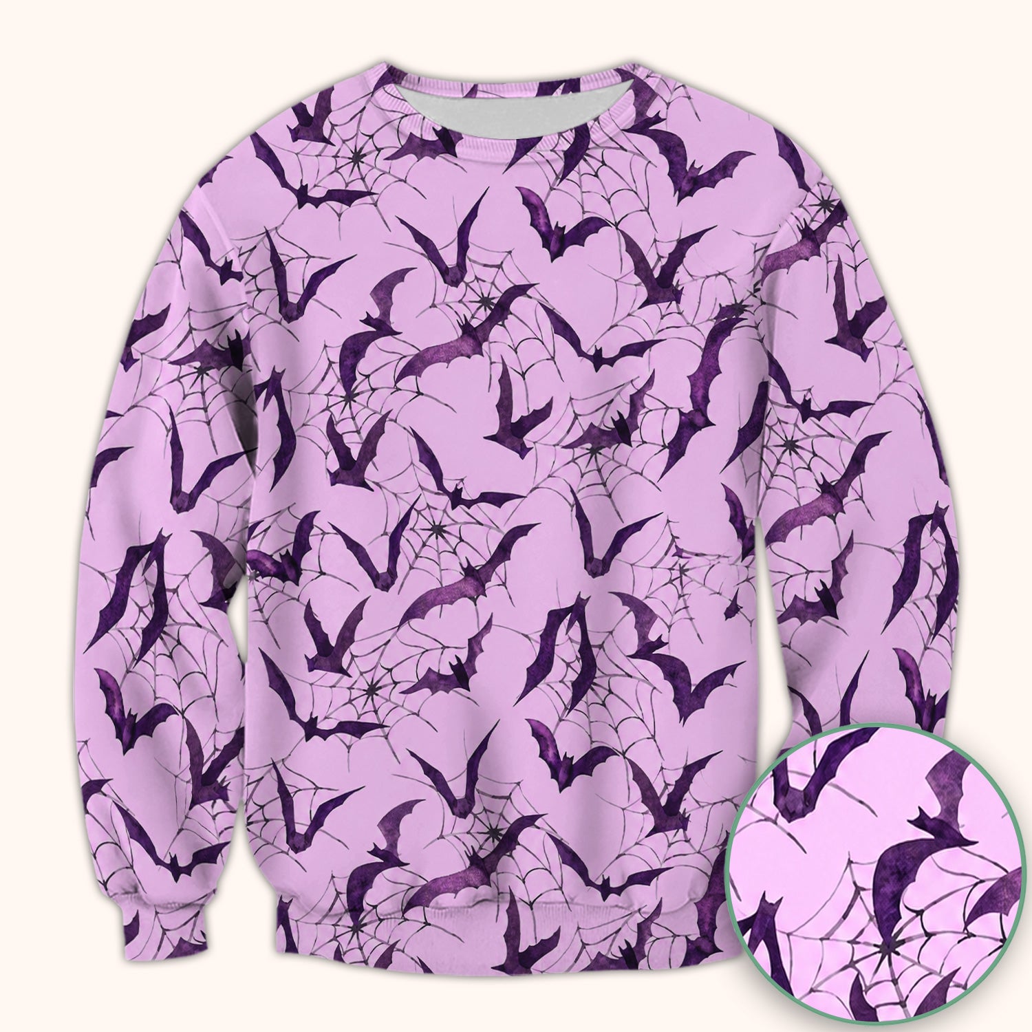 Halloween Bat with Spider Web Scrub Top, Comfortable Scrubs for Nurses