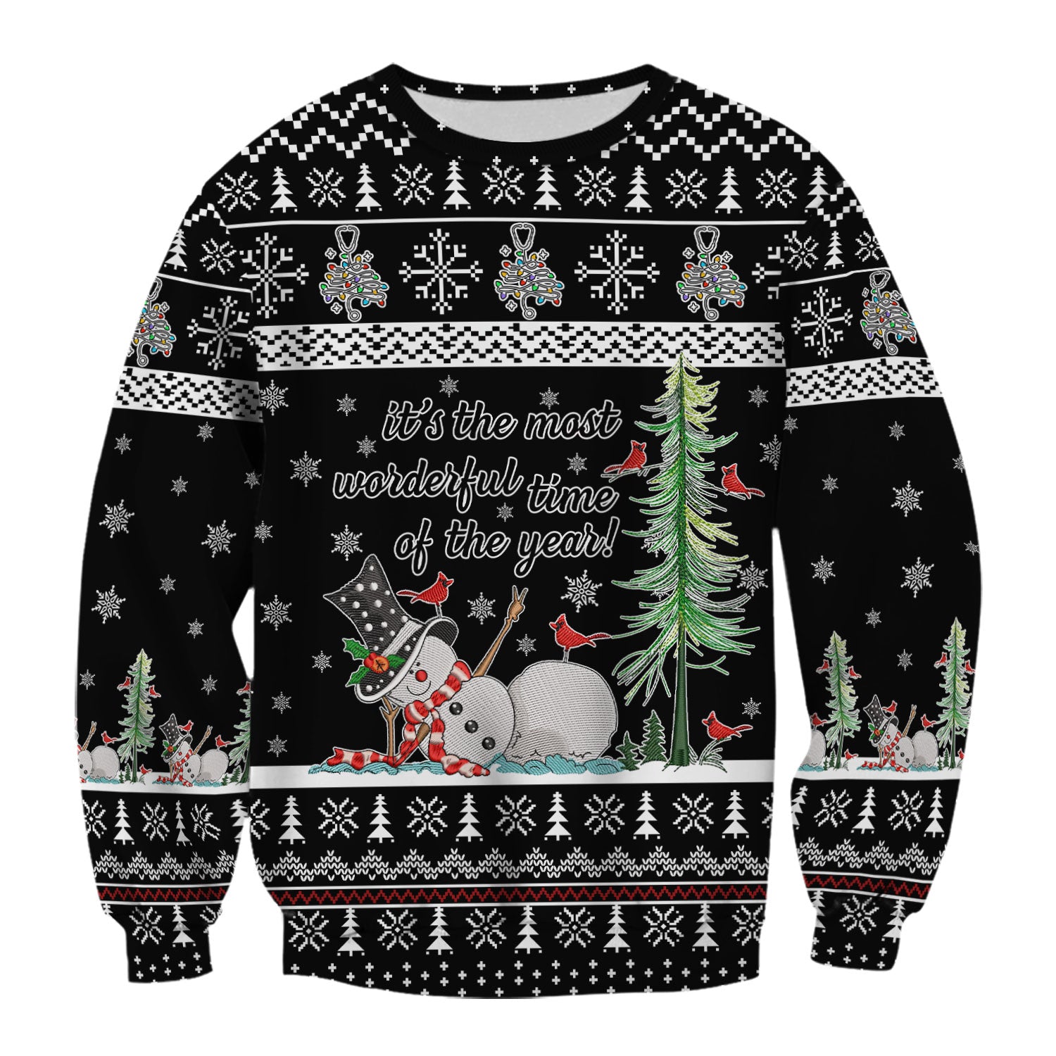 Snowman Christmas Scrub Top, Funny Holiday Nurse Shirt, It's The Most Wonderful Time Of The Year Uniform FOr Nursing