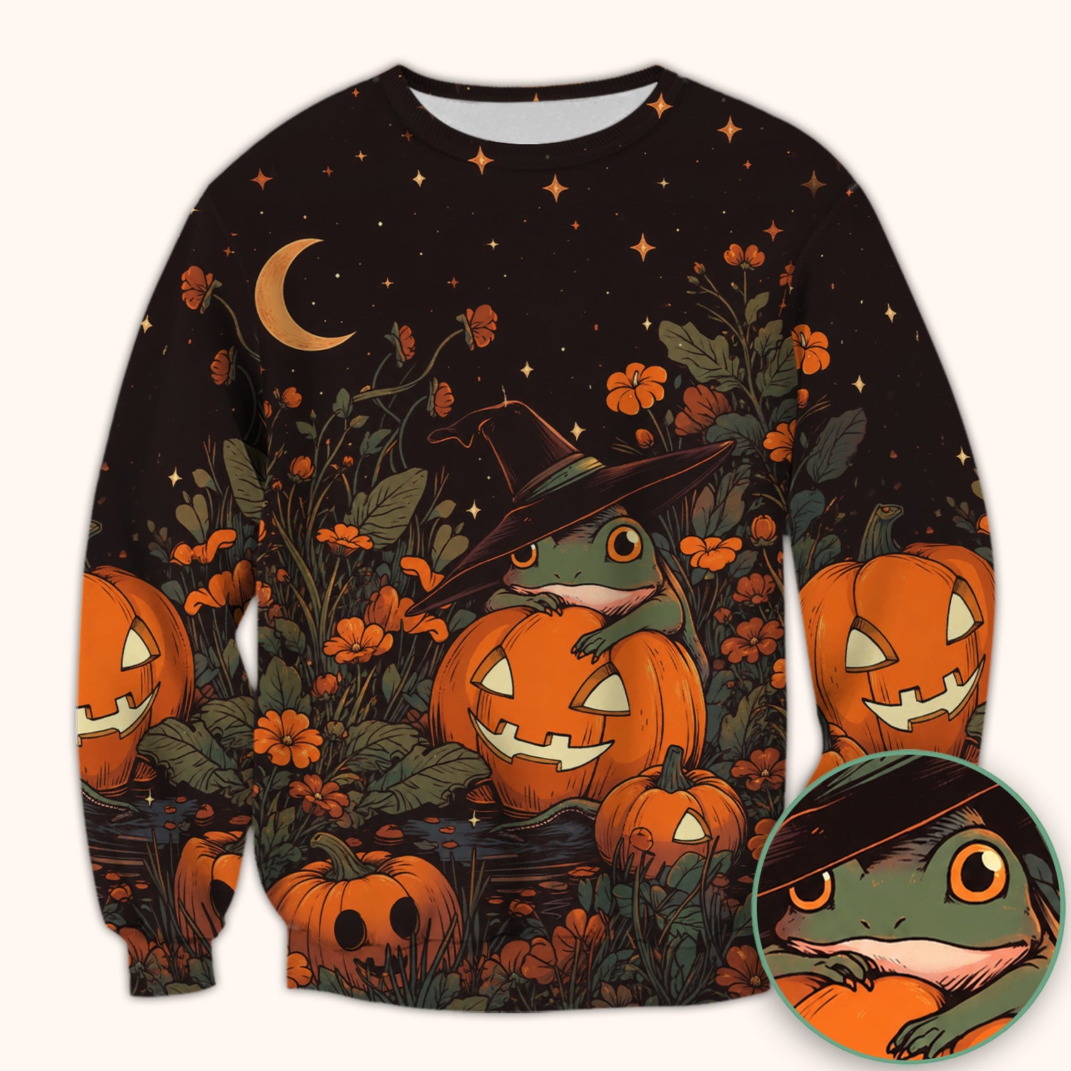 Cute Halloween Frog Nurse for Pediatric Nurses, RN, CNA, Pumpkin Medical Scrub Top, Comfortable Scrubs for Nurses