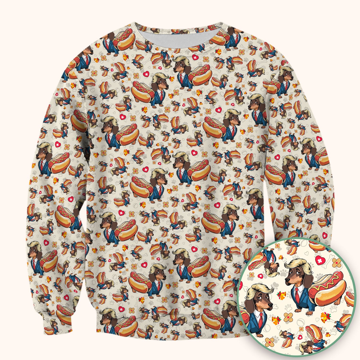 They're Eating The Dogs - Funny Dachshund Hot Dog Scrub Top - Hilarious Medical Uniform