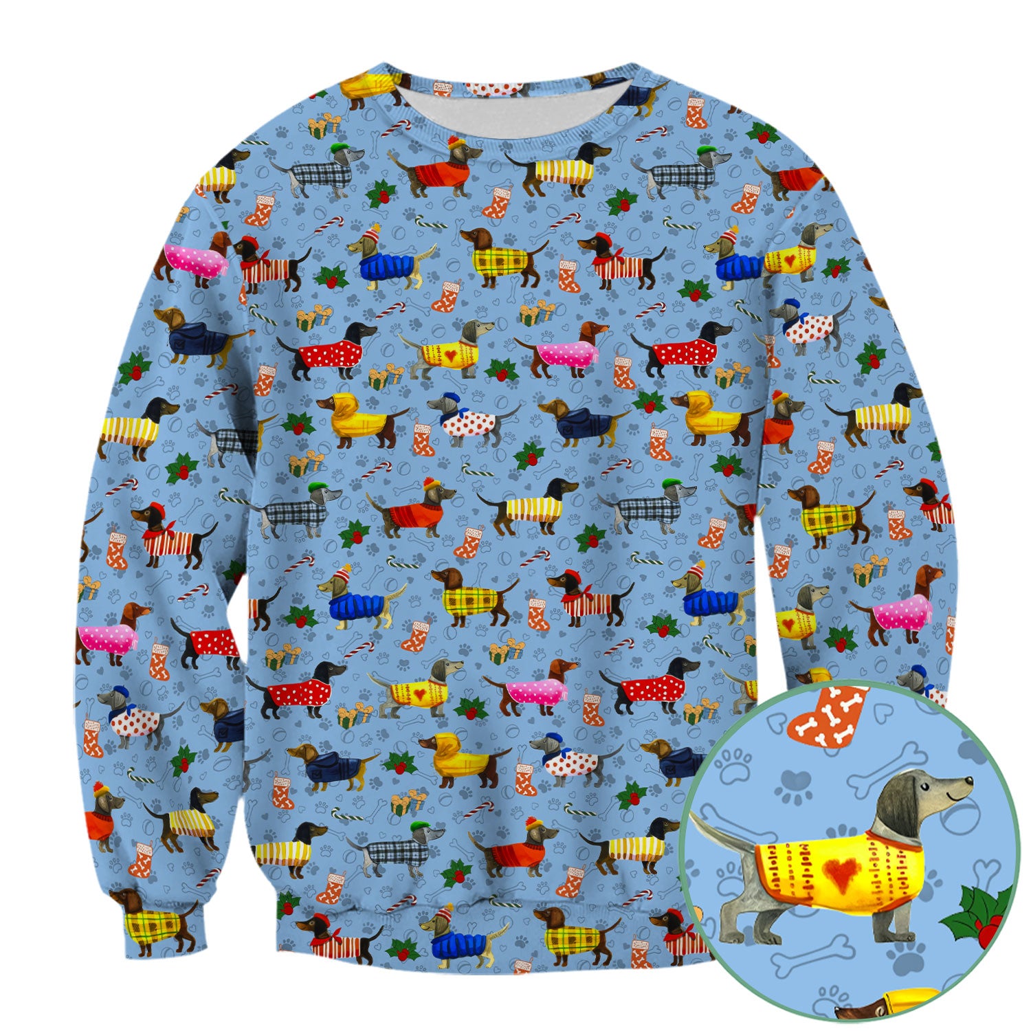 Wiener Dog Med Scrubs - Comfortable Scrub Tops for Women - Doxies with Paw Prints Nurse Uniform - Christmas Gift for LPN RN CNA