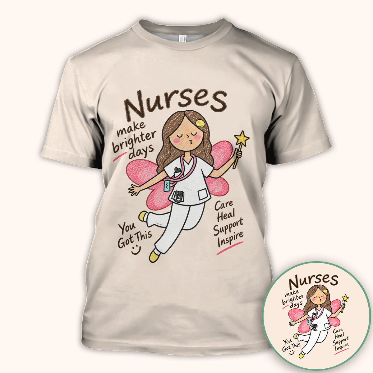 Nurses Make Brighter Days Fairy T-Shirt