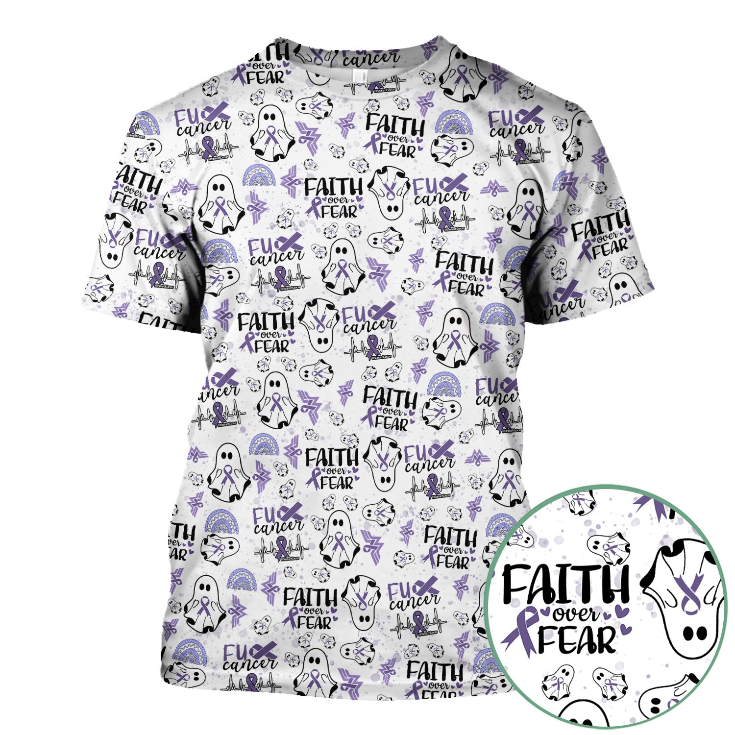 Stomach Cancer Awareness Scrub Top - Periwinkle Blue Ribbon Survivor Shirt - November Warrior Medical Uniform Gift for Women
