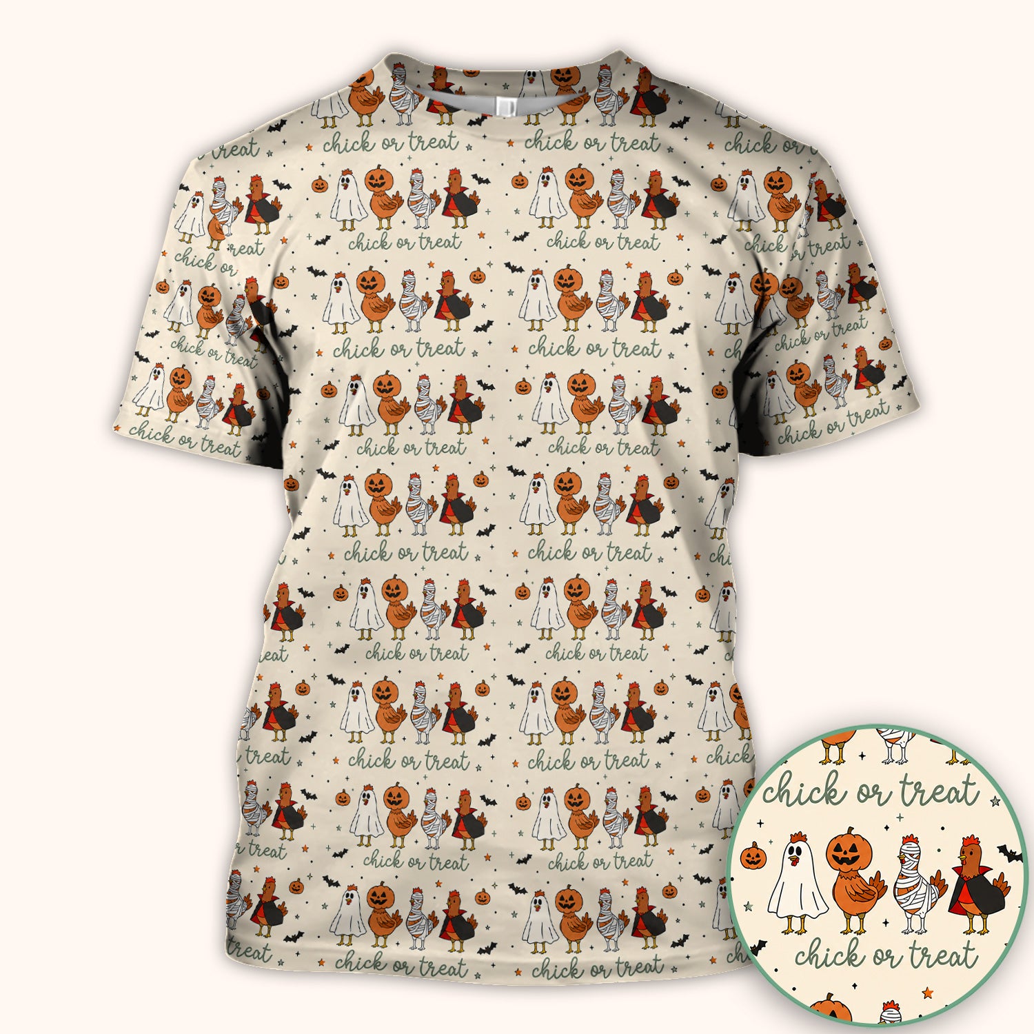 Funny Chick Or Treat Season Scrub Top, Comfortable Scrubs for Nurses