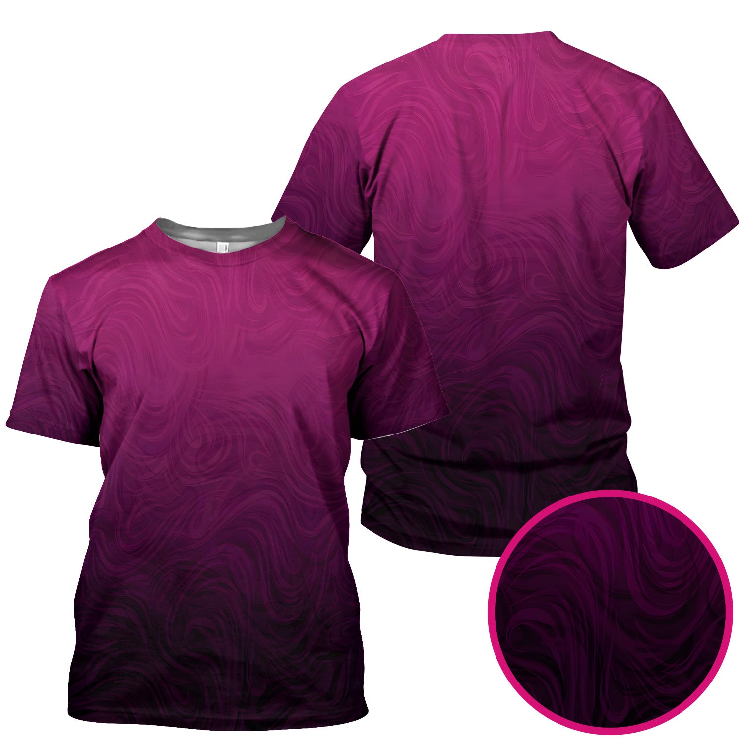 Abstract Swirl Ombre Pattern Scrub Top, Comfortable Scrubs for Nurses